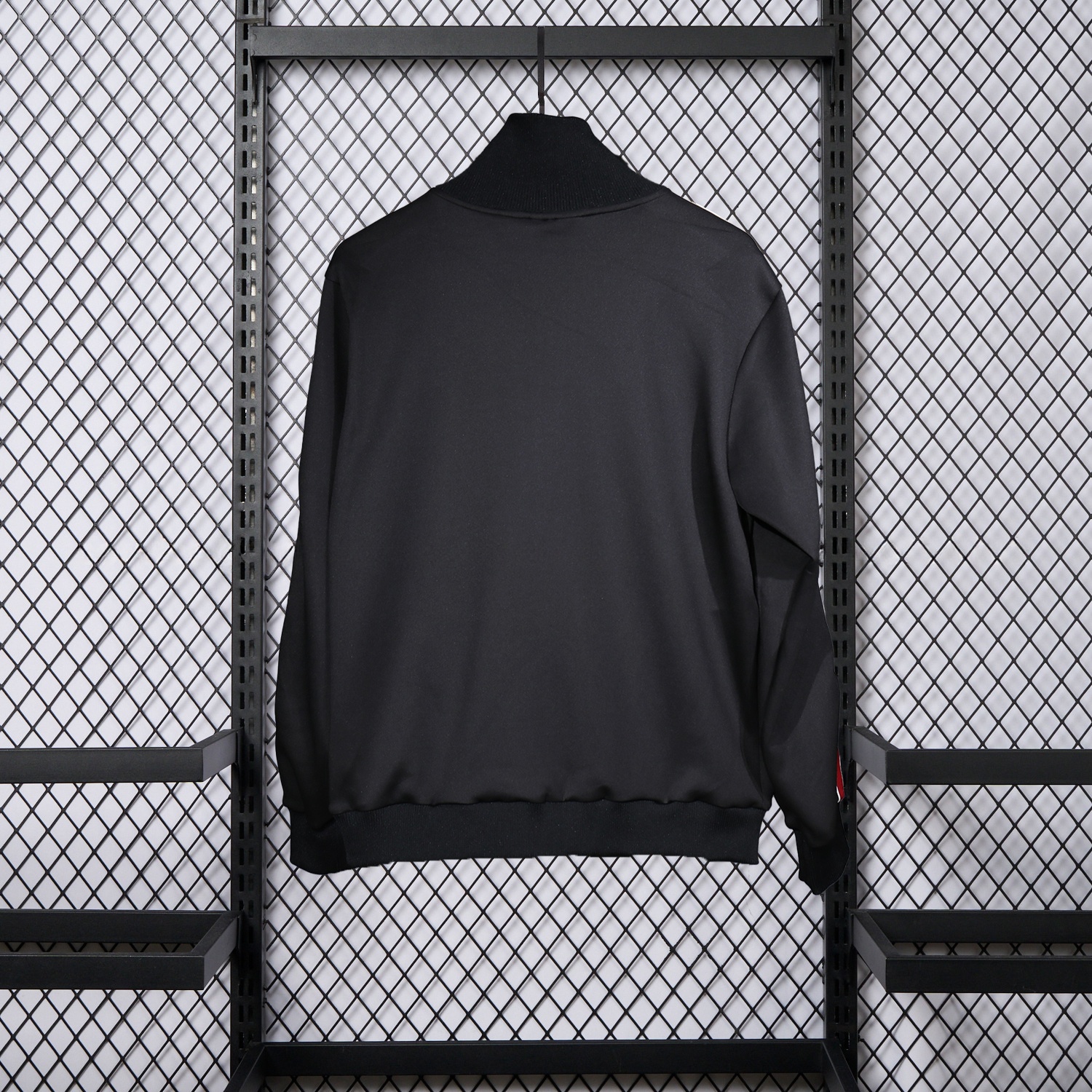 Manchester United 25-26 Red Lines Training Set - Black Top and Black Pants - Unitedfutballjersey