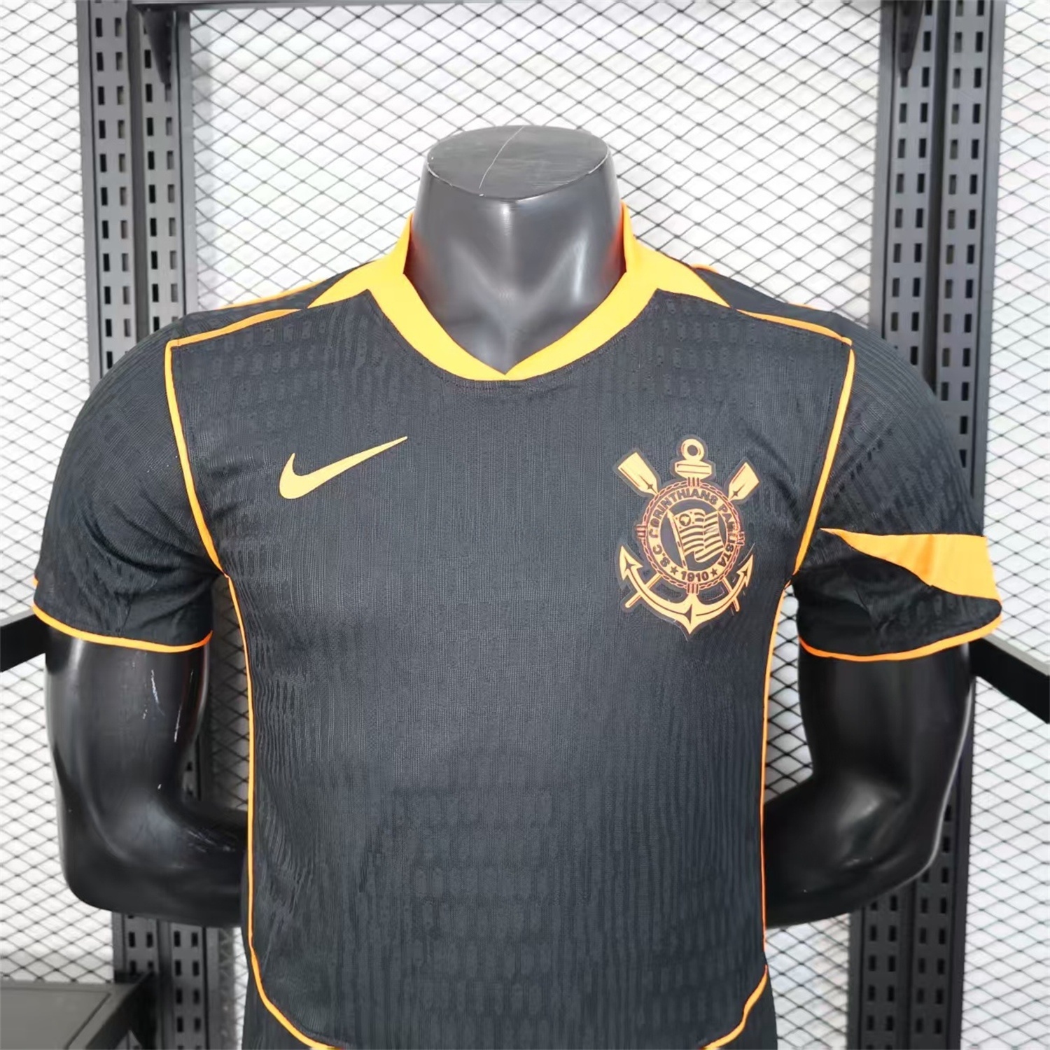 Corinthians 25-26 Third Black Jersey - Player Version - Unitedfutballjersey