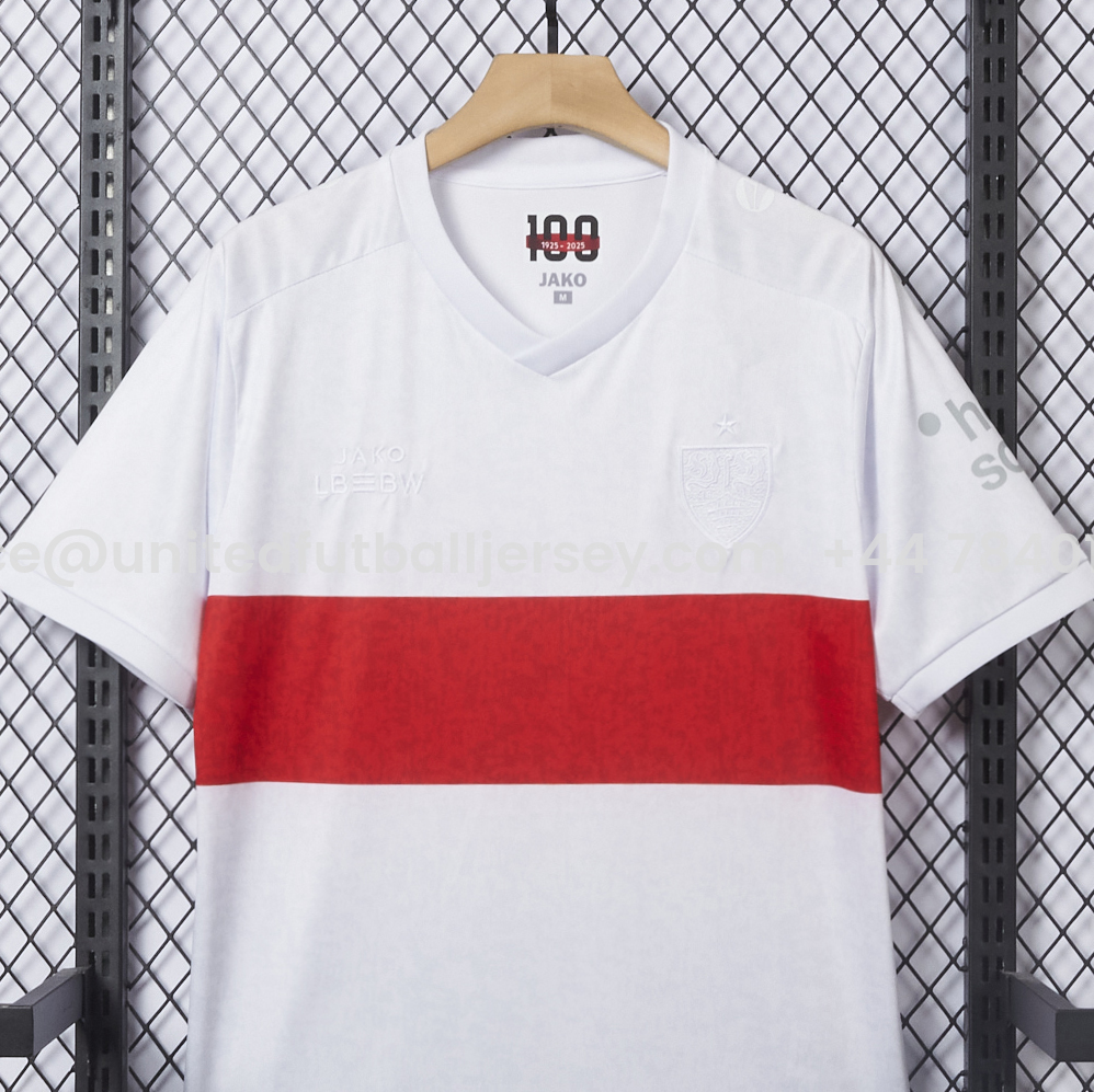 【Embroidered Team Badge】Stuttgart 25-26 100th Anniversary Jersey - Fans Version - Unitedfutballjersey
