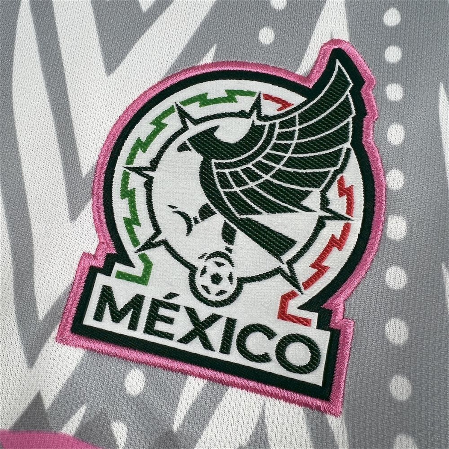 Mexico 25-26 Feathered Serpent Pink And Grey Special Jersey - Fans Version - Unitedfutballjersey