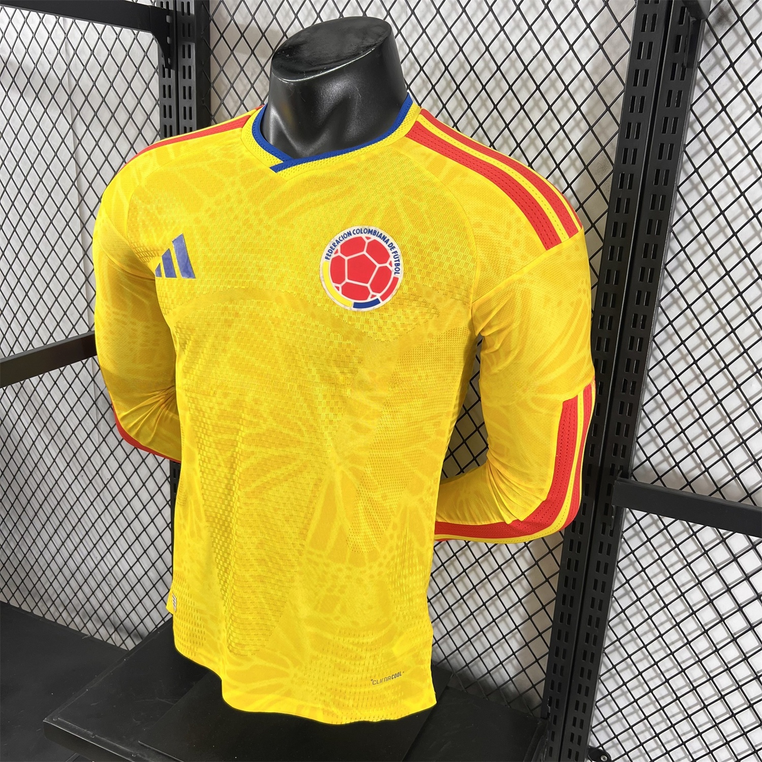 Colombia 2026 Home Long Sleeves Jersey (Leaked Version) - Player Version - Unitedfutballjersey