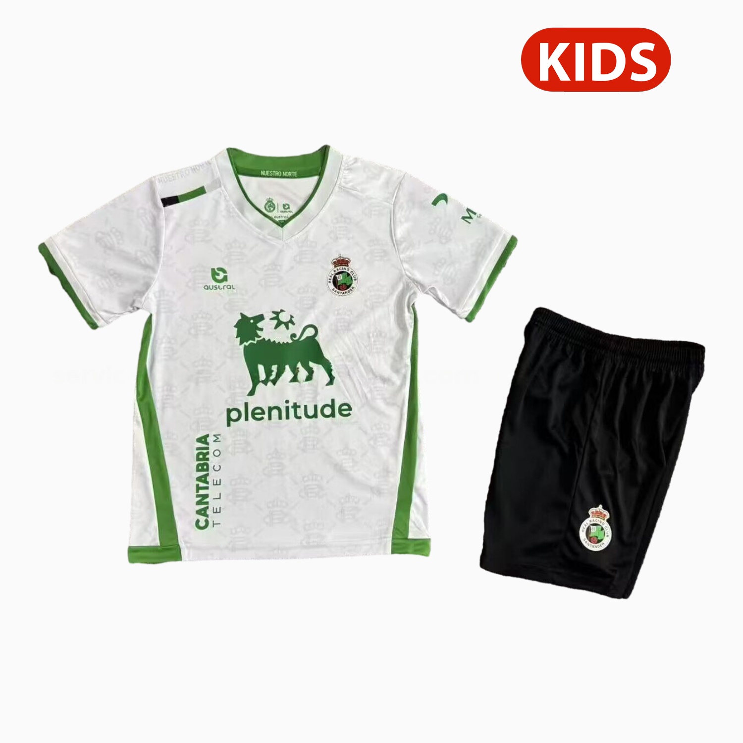 Racing de Santander 25-26 Home Kids Kit - Unitedfutballjersey