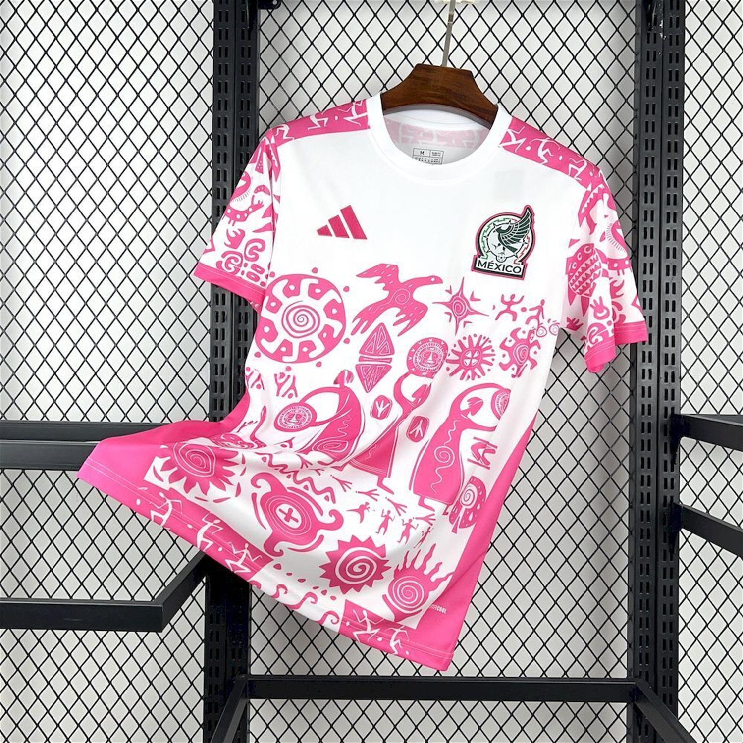 Mexico 25-26 Mayan Cvilization Pink And White Special Jersey - Fans Version - Unitedfutballjersey