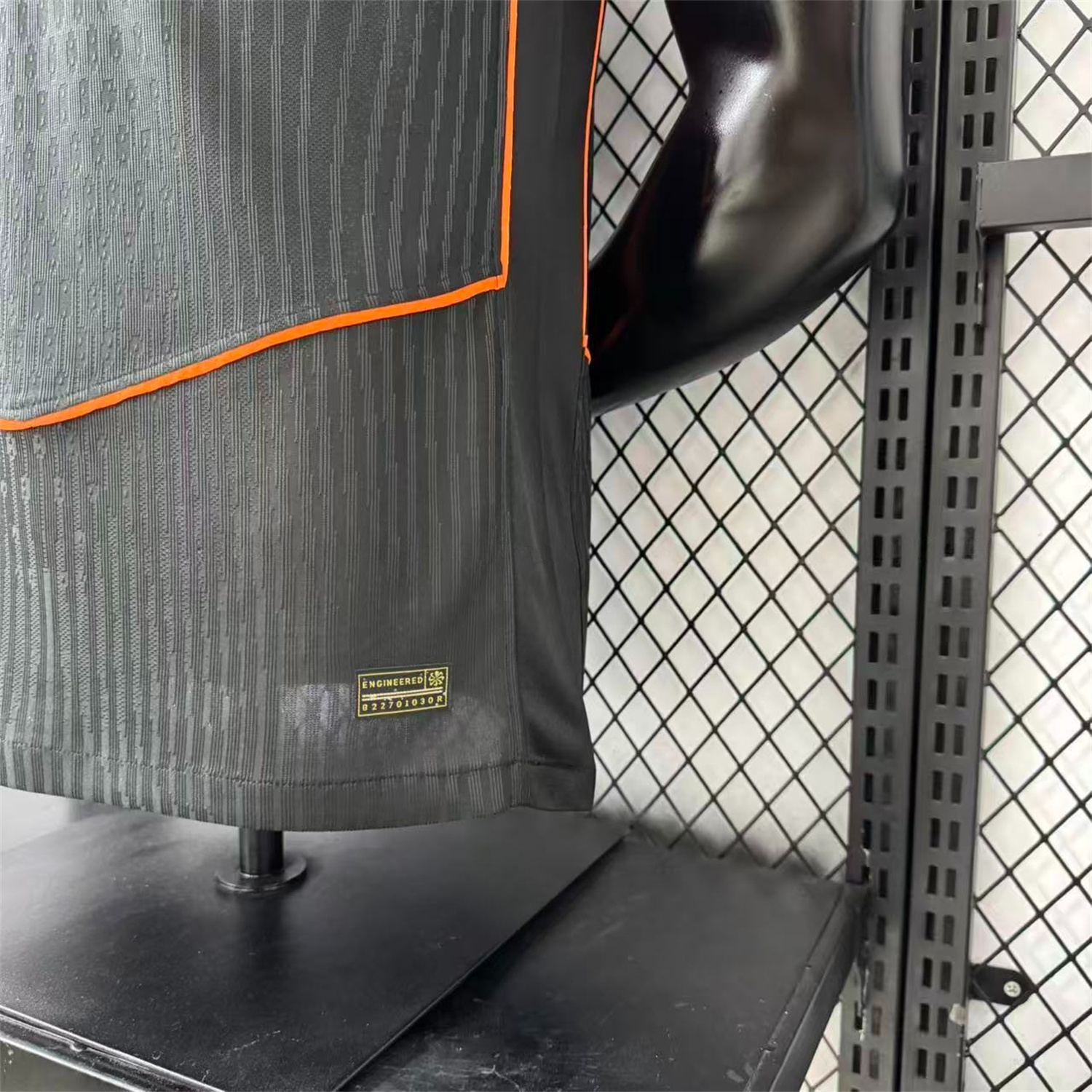 Corinthians 25-26 Third Orange Lines Black Jersey - Player Version - Unitedfutballjersey