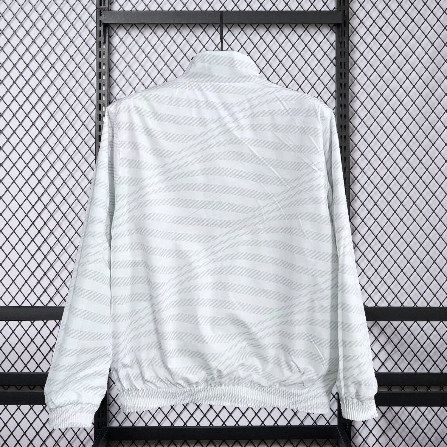 Real Madrid 25-26 Windbreaker Jacket - White And Grey - Unitedfutballjersey