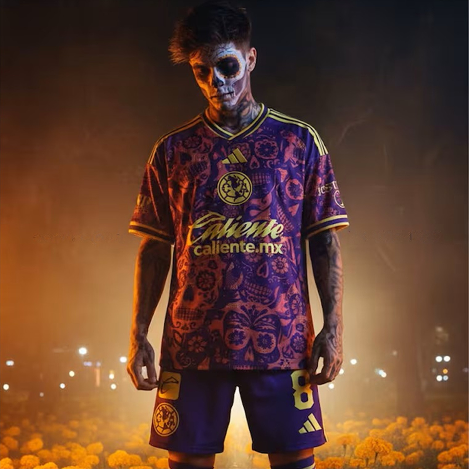 Club América 25-26 Día de Muertos Purple Jersey - Fans Version - Unitedfutballjersey