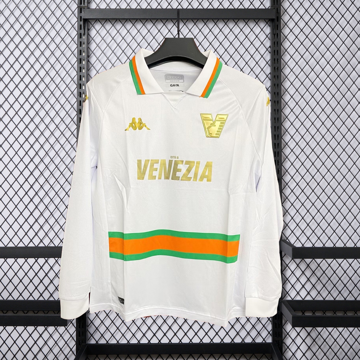 Retro Venezia FC 23-24 Away Pre-Season Unsponsored White Long Sleeves Jersey - Fans Version - Unitedfutballjersey