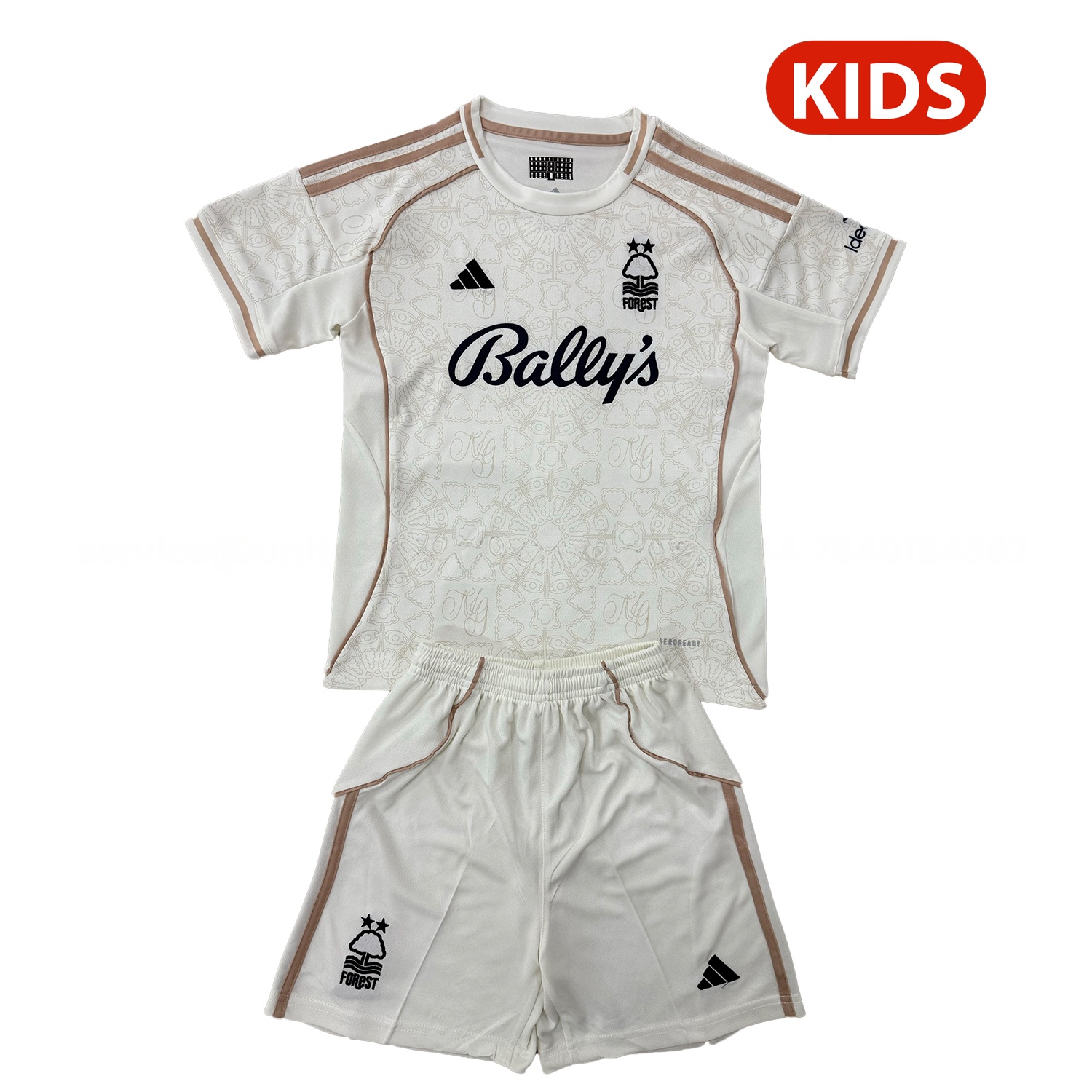 Nottingham Forest 25-26 Away With Chest Sponsor Kids Kit - Unitedfutballjersey