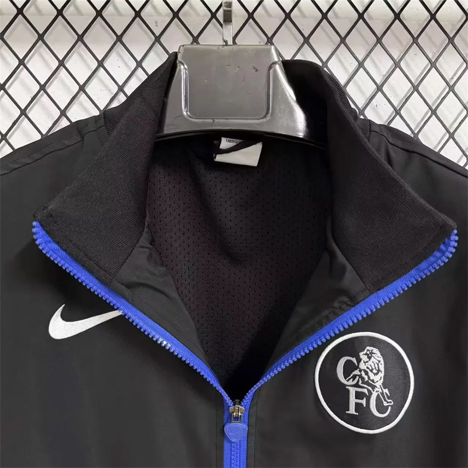 C.H.E.L.S.E.A 25-26 Windbreaker Jacket - Black And Blue - Unitedfutballjersey