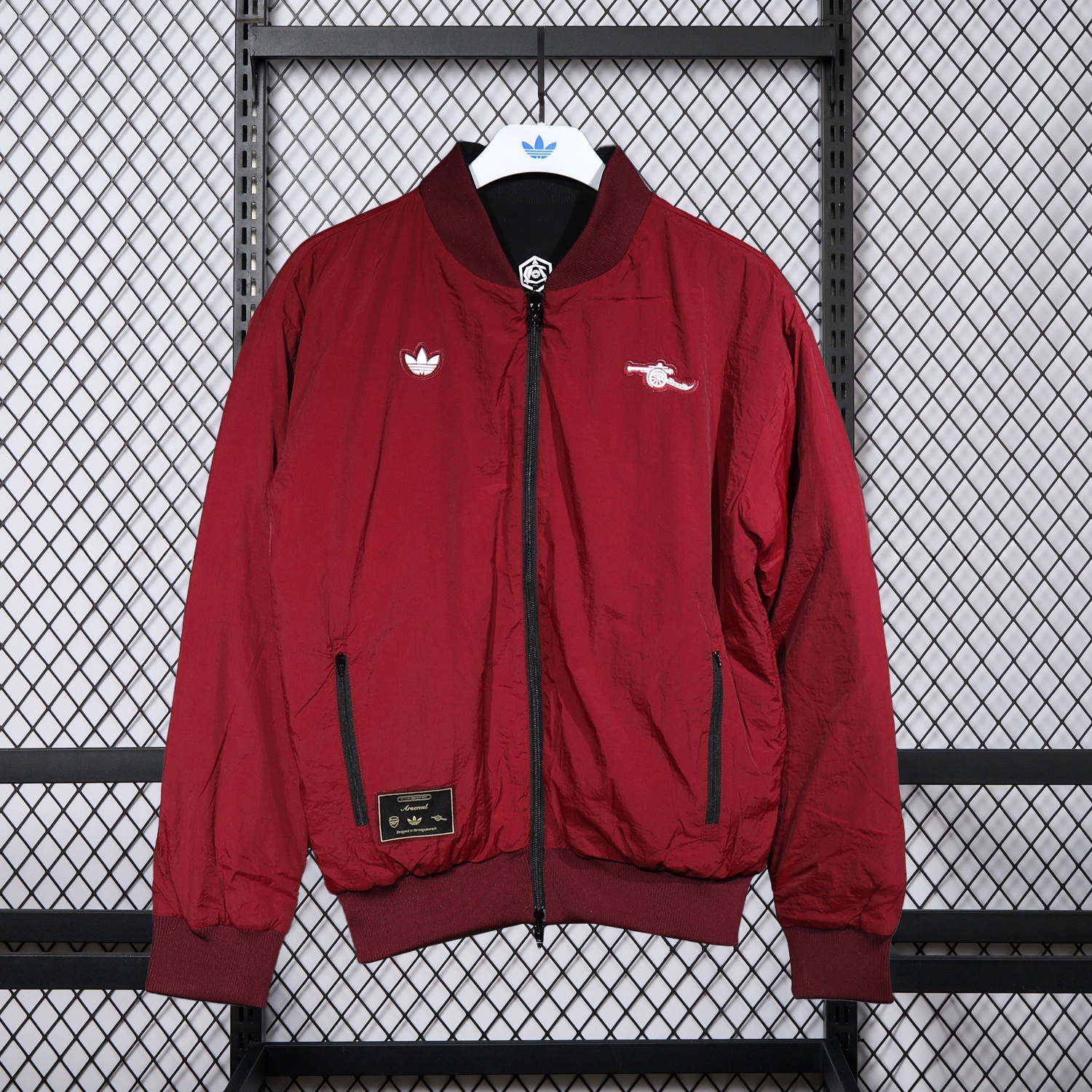 Arsenal 25-26 Double Sided Reversible Windbreaker - Black & Red - Unitedfutballjersey