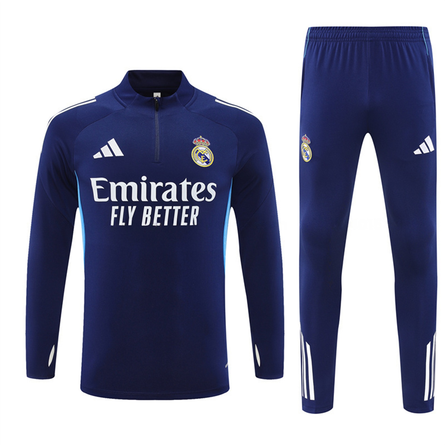 Real Madrid 25-26 Long Sleeve Training Set - Deep Blue Top & Pants - Unitedfutballjersey