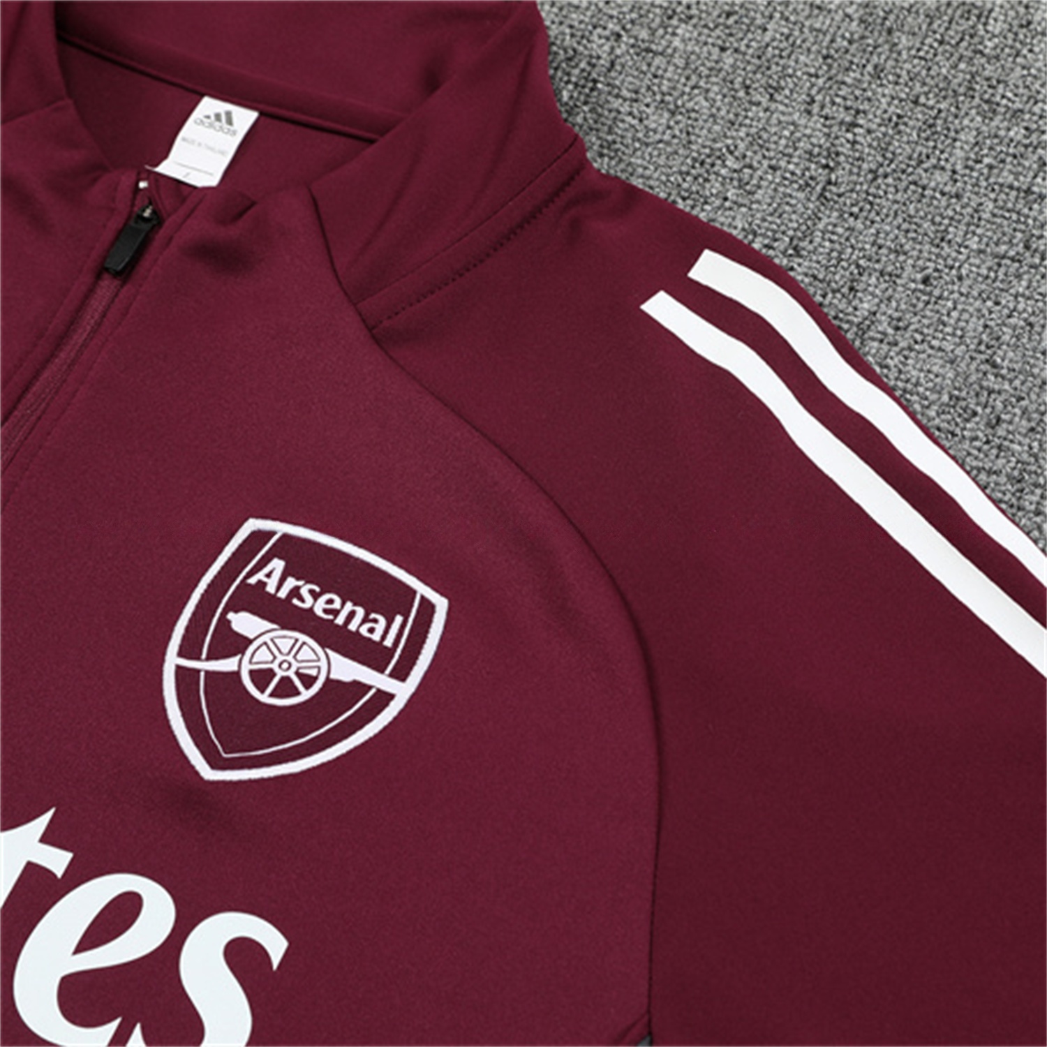 Arsenal 25-26 Long Sleeve Training Set - Wine Red Top & Grey Pants - Unitedfutballjersey