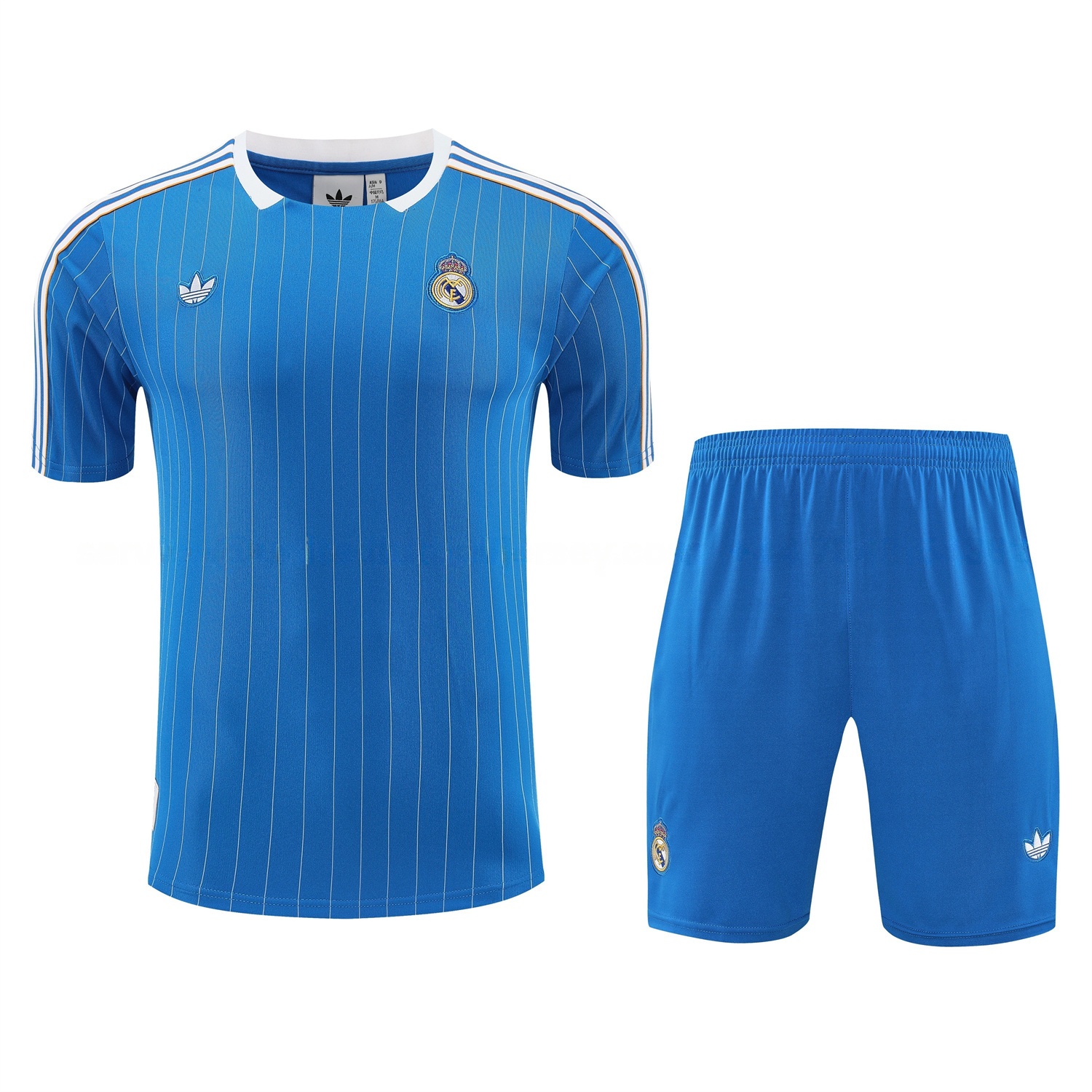 Real Madrid 25-26 Short-Sleeve Training Set - Blue Vest & Blue Shorts - Unitedfutballjersey