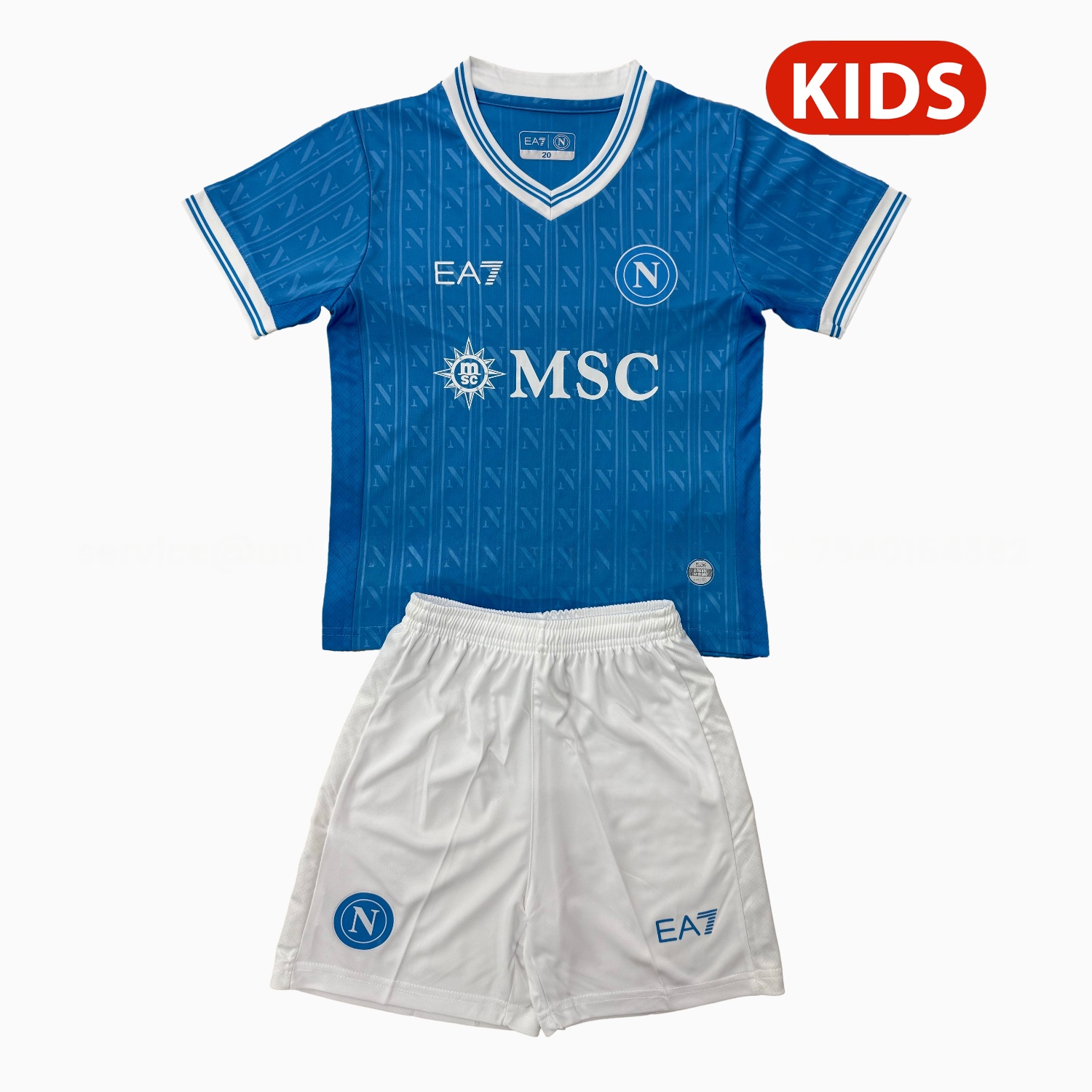 Napoli 25-26 European Home Kids Kit - Unitedfutballjersey