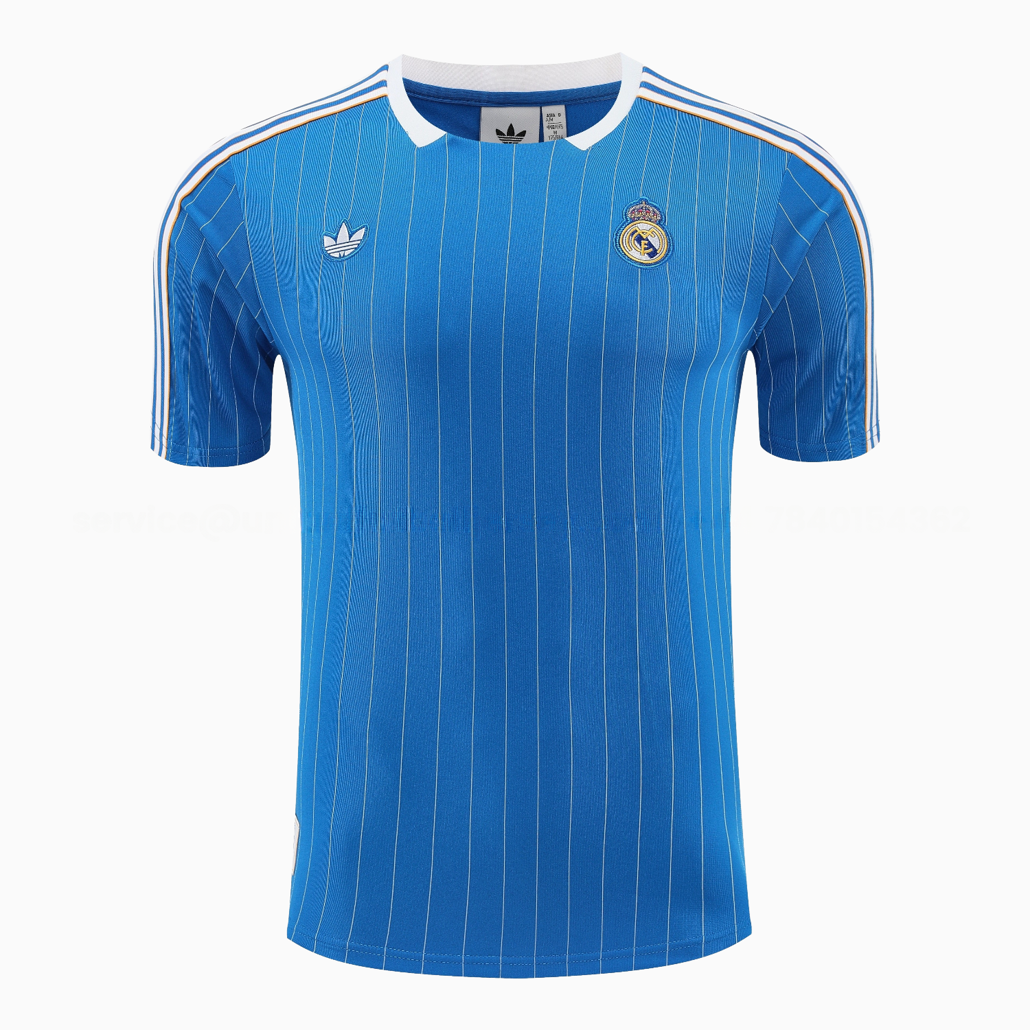 Real Madrid 25-26 Short-Sleeve Training Set - Blue Vest & Blue Shorts - Unitedfutballjersey