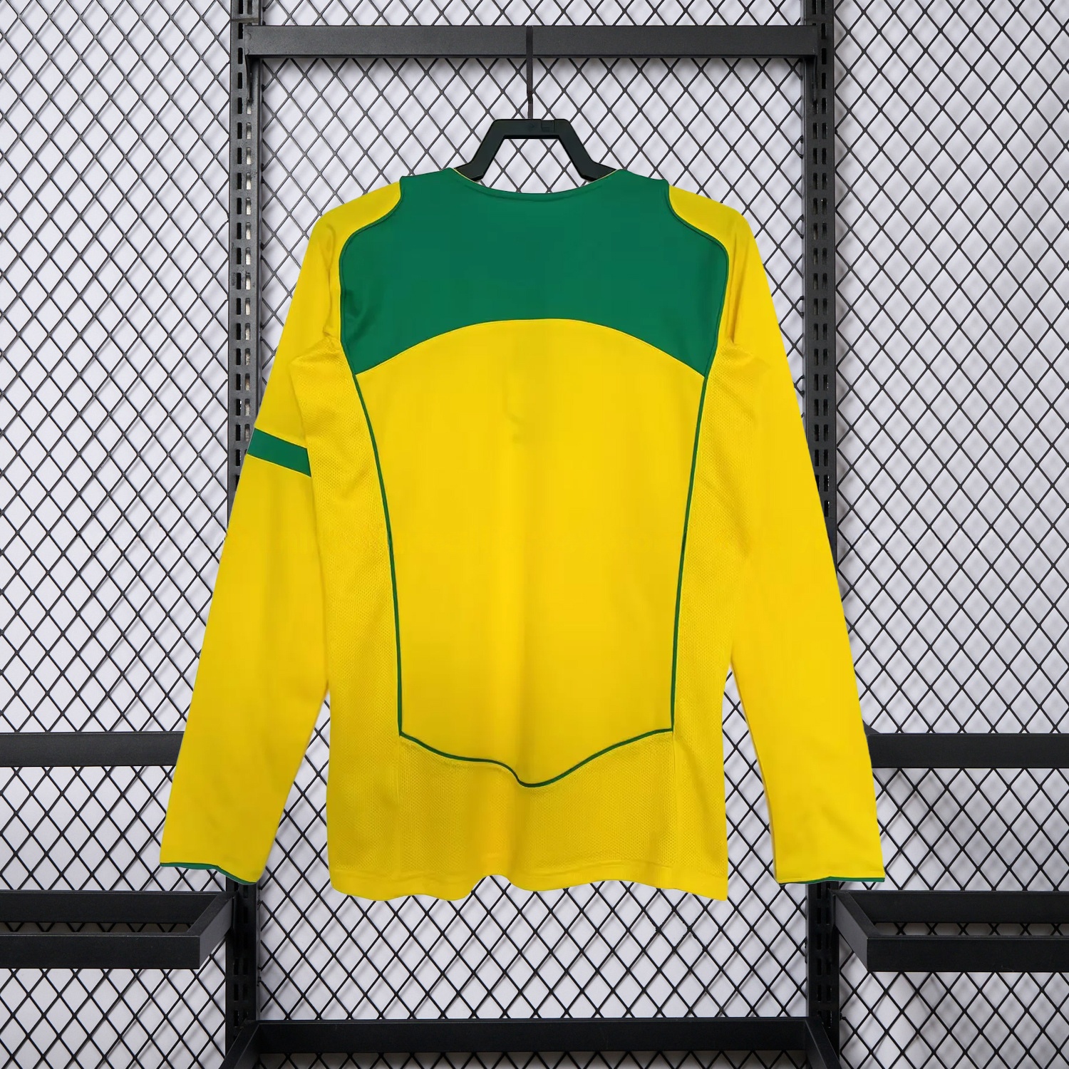 Retro Brazil 2004 Home Long Sleeves Jersey - Unitedfutballjersey
