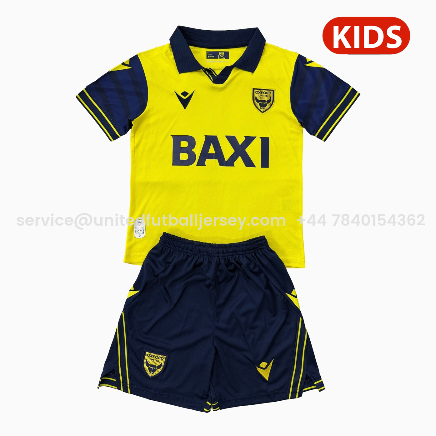 Oxford United 25-26 Home Kids Kit - Unitedfutballjersey
