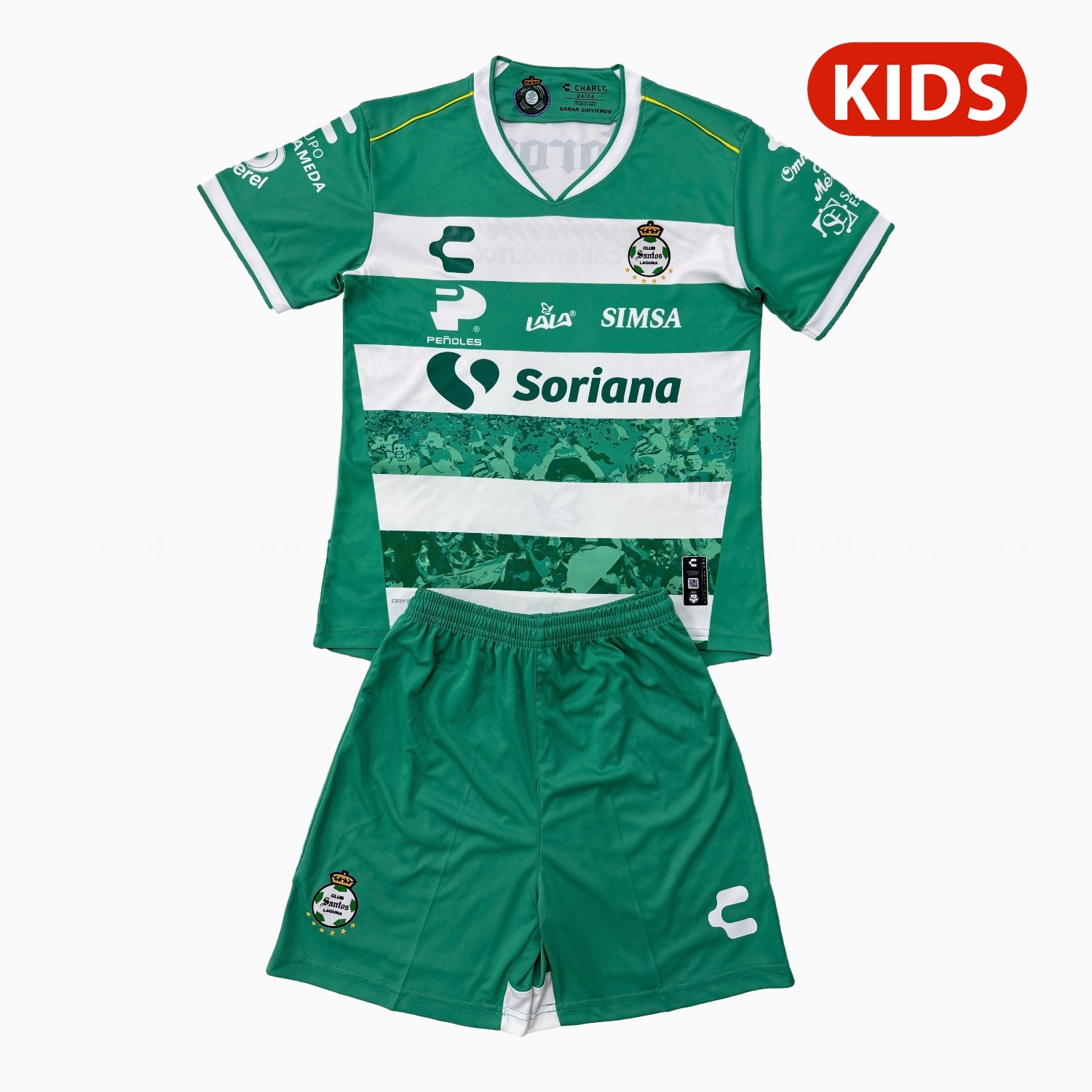 Santos Laguna 25-26 Home Kids Kit - Unitedfutballjersey