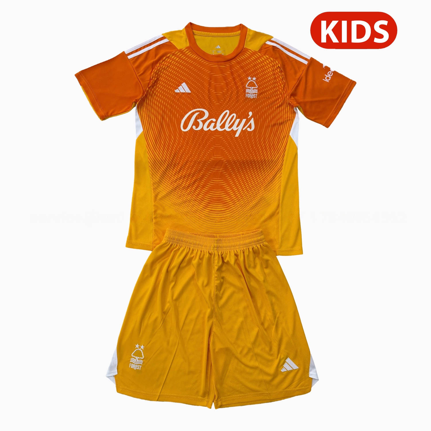 Nottingham Forest 25-26 Orange Goalkeeper Kids Kit - Unitedfutballjersey