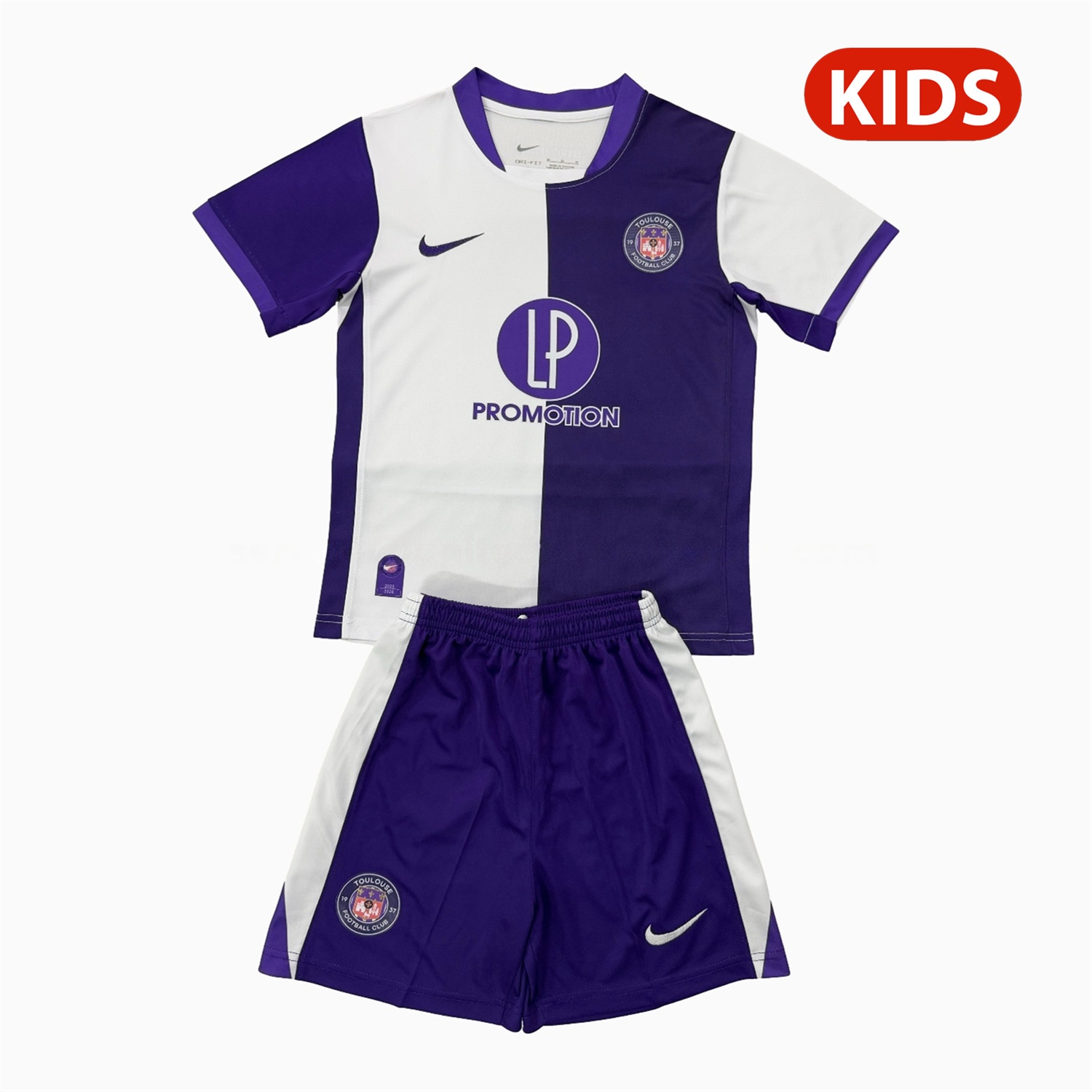 Toulouse FC 25-26 Home Kids Kit - Unitedfutballjersey