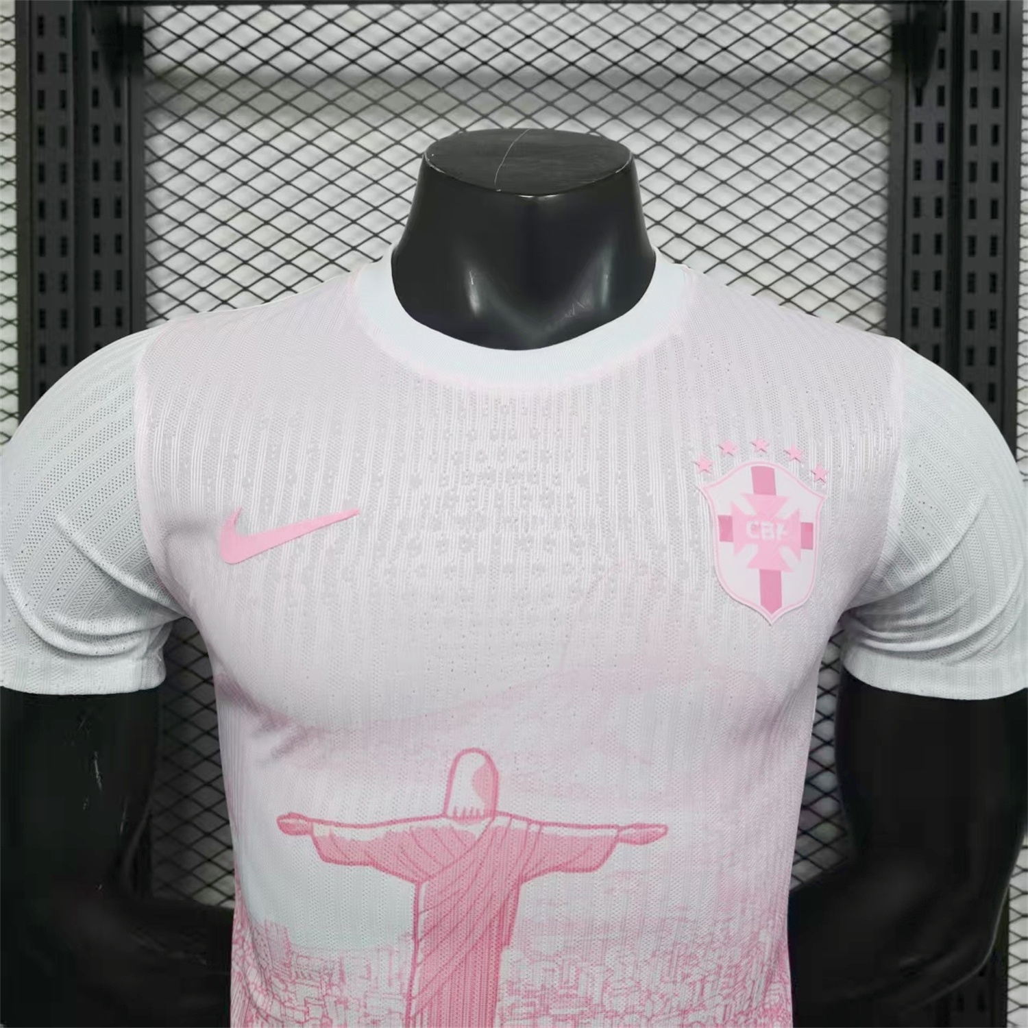 Brazil 25-26 Pink White Jesus Statue Special Jersey - Player Version - Unitedfutballjersey