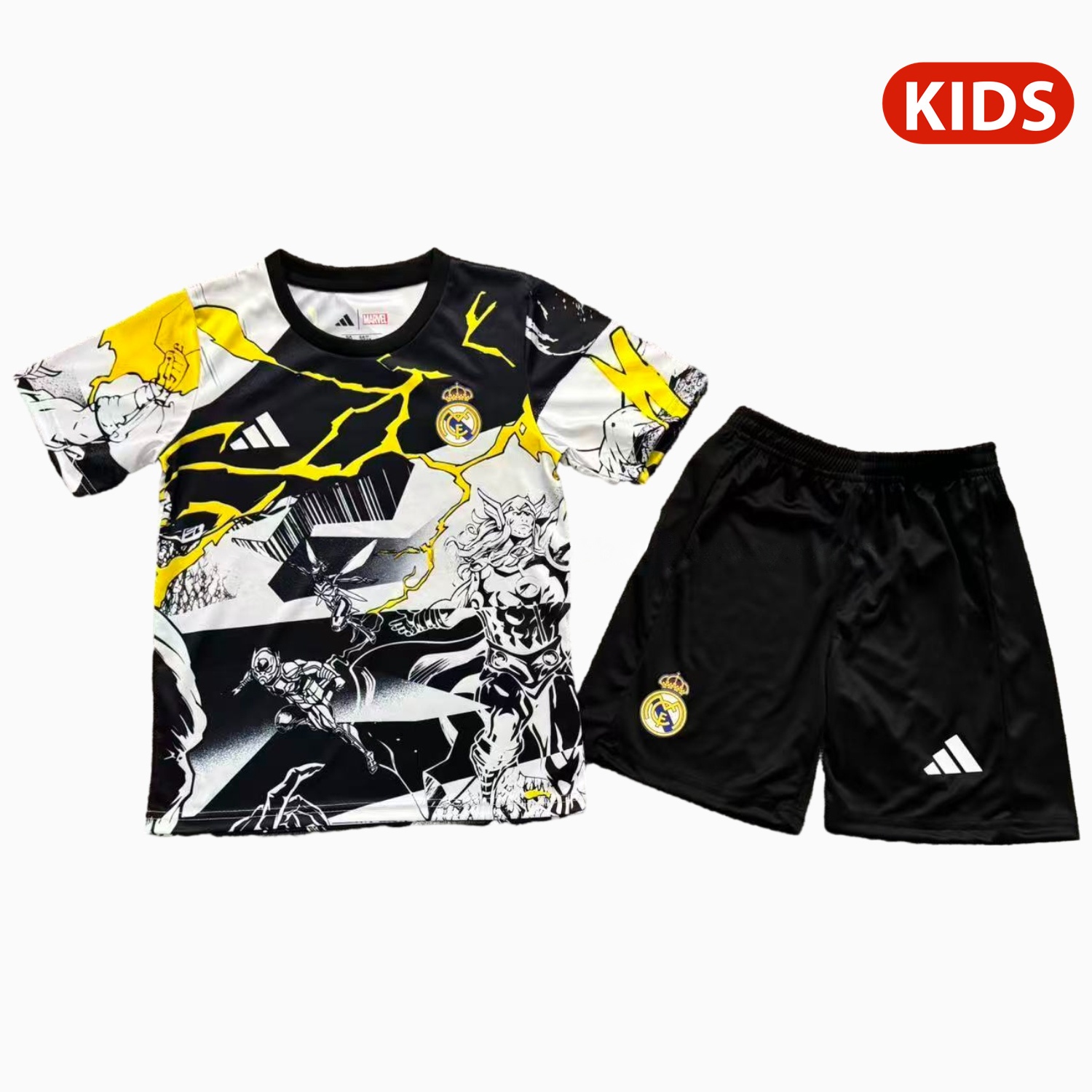 Real Madrid 25-26 Thunder Comics Pre-Match Special Kids Kit - Unitedfutballjersey