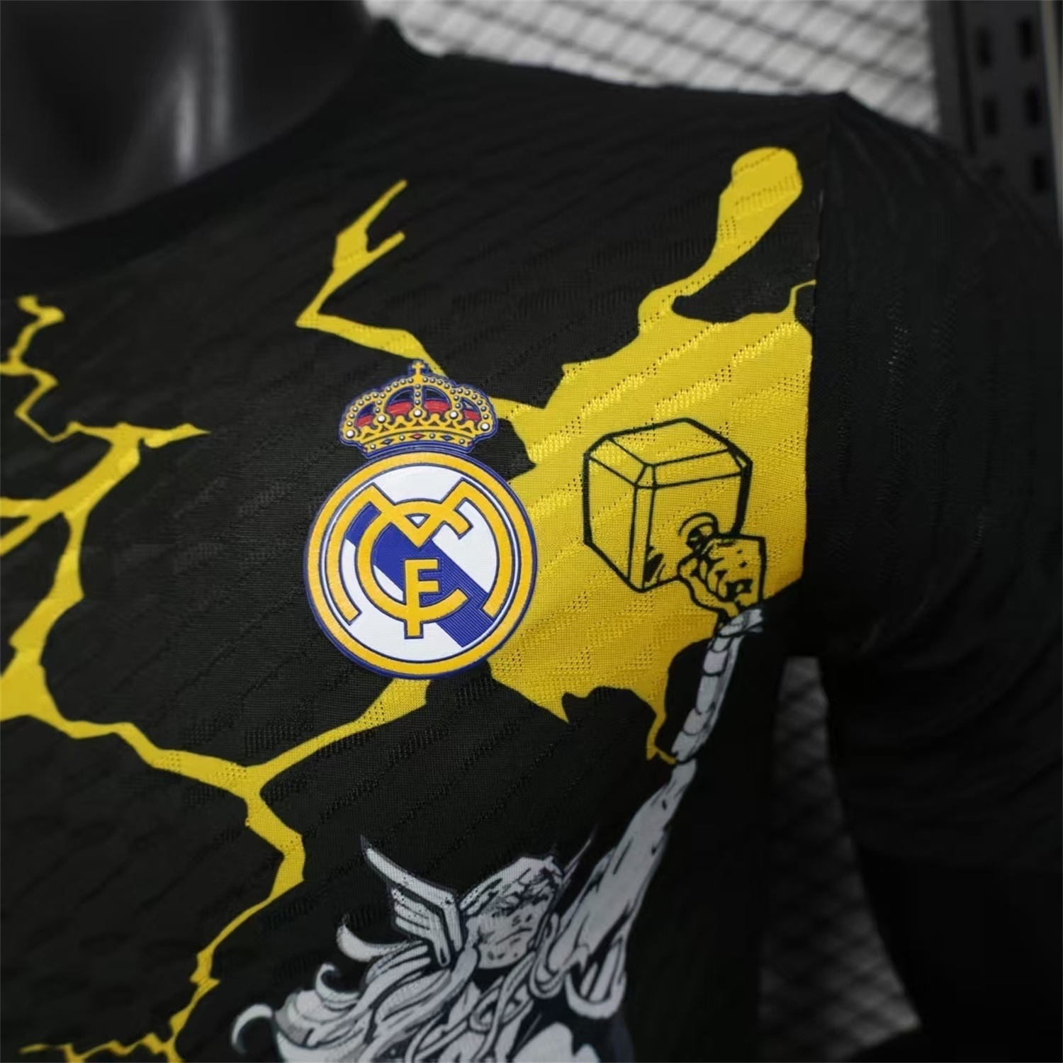 Real Madrid 25-26 Black Thunder Comics Special Jersey - Player Version - Unitedfutballjersey
