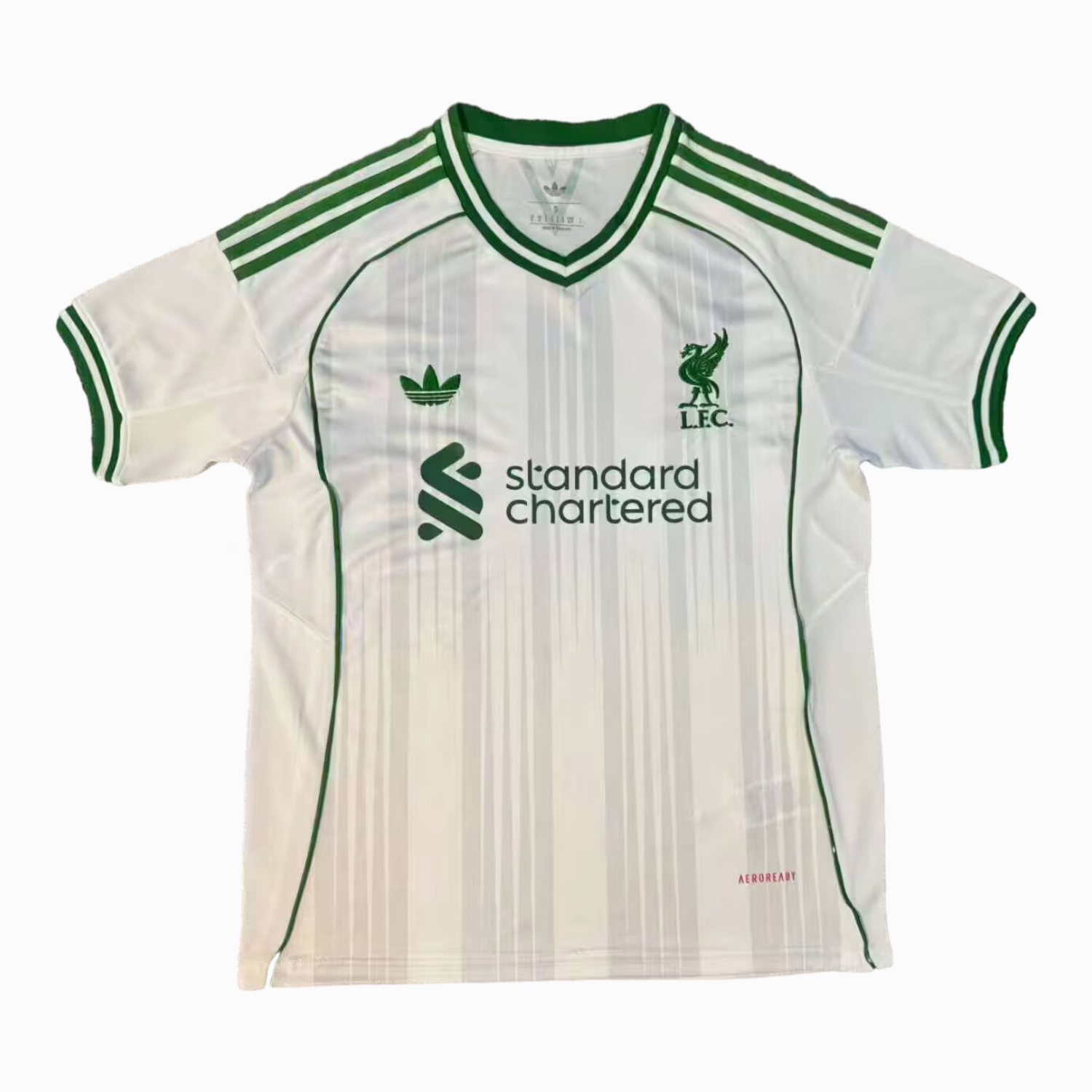 Liver.pool 25-26 Green Lines White Special Jersey - Fans Version - Unitedfutballjersey