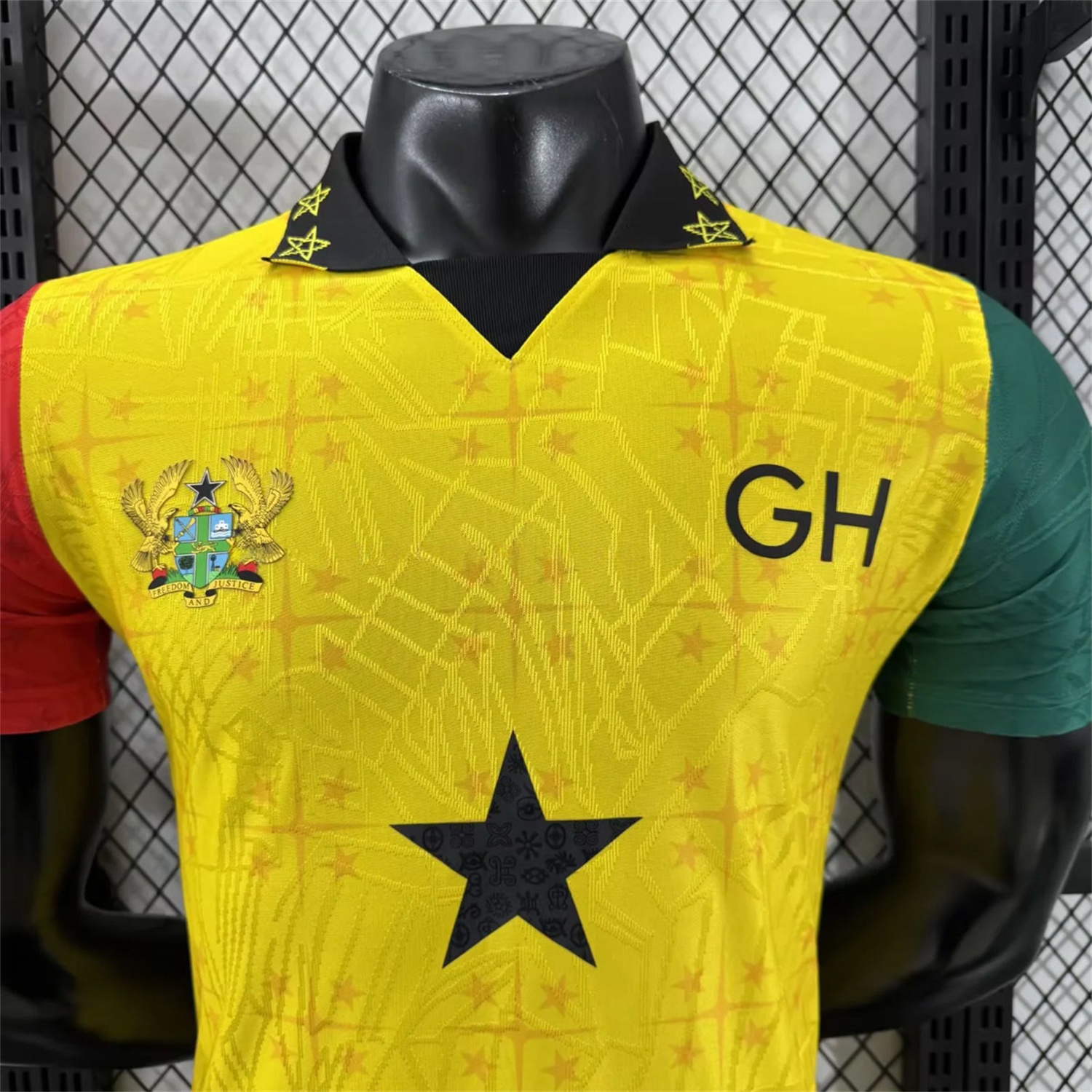 Ghana 2026 Coat Of Arms Yellow Special Jersey - Player Version - Unitedfutballjersey