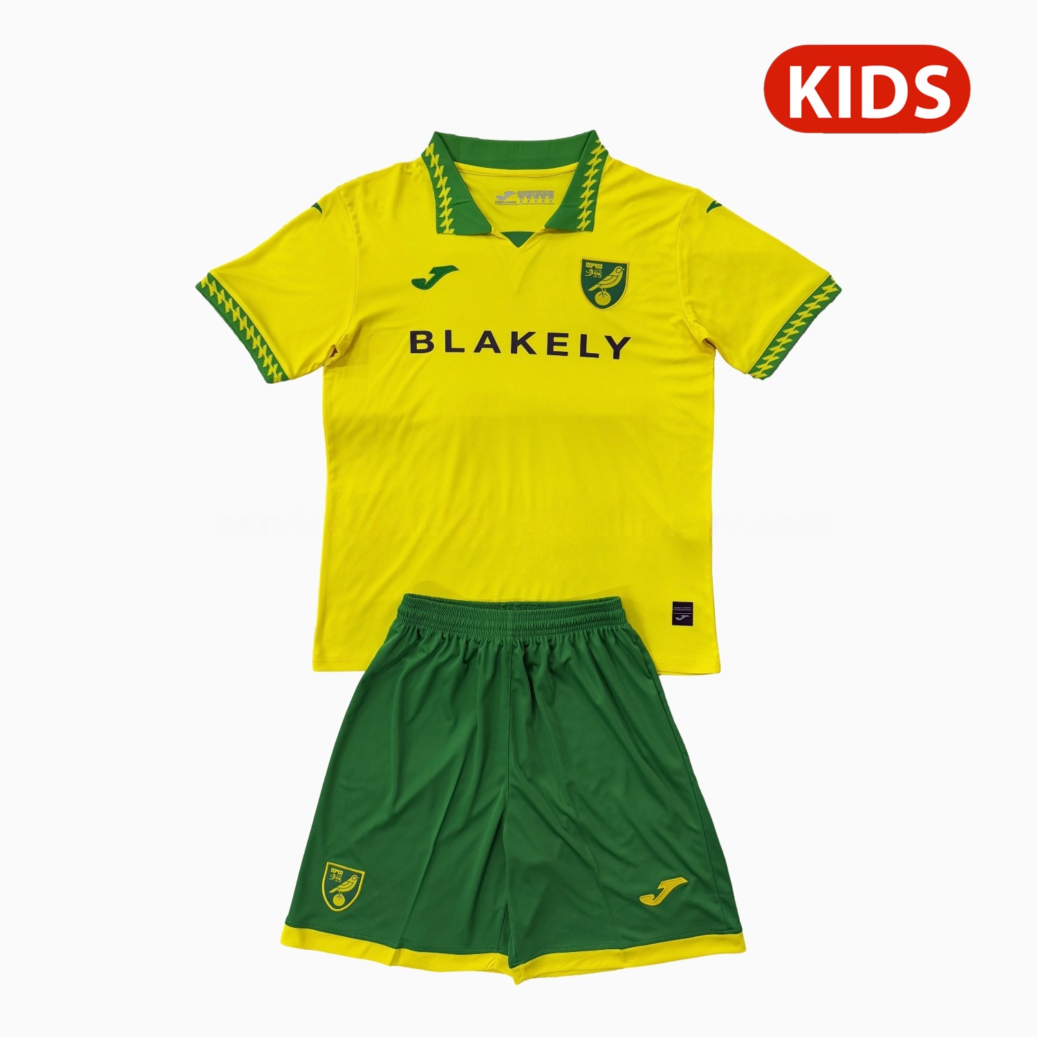 Norwich City 25-26 Home Kids Kit - Unitedfutballjersey