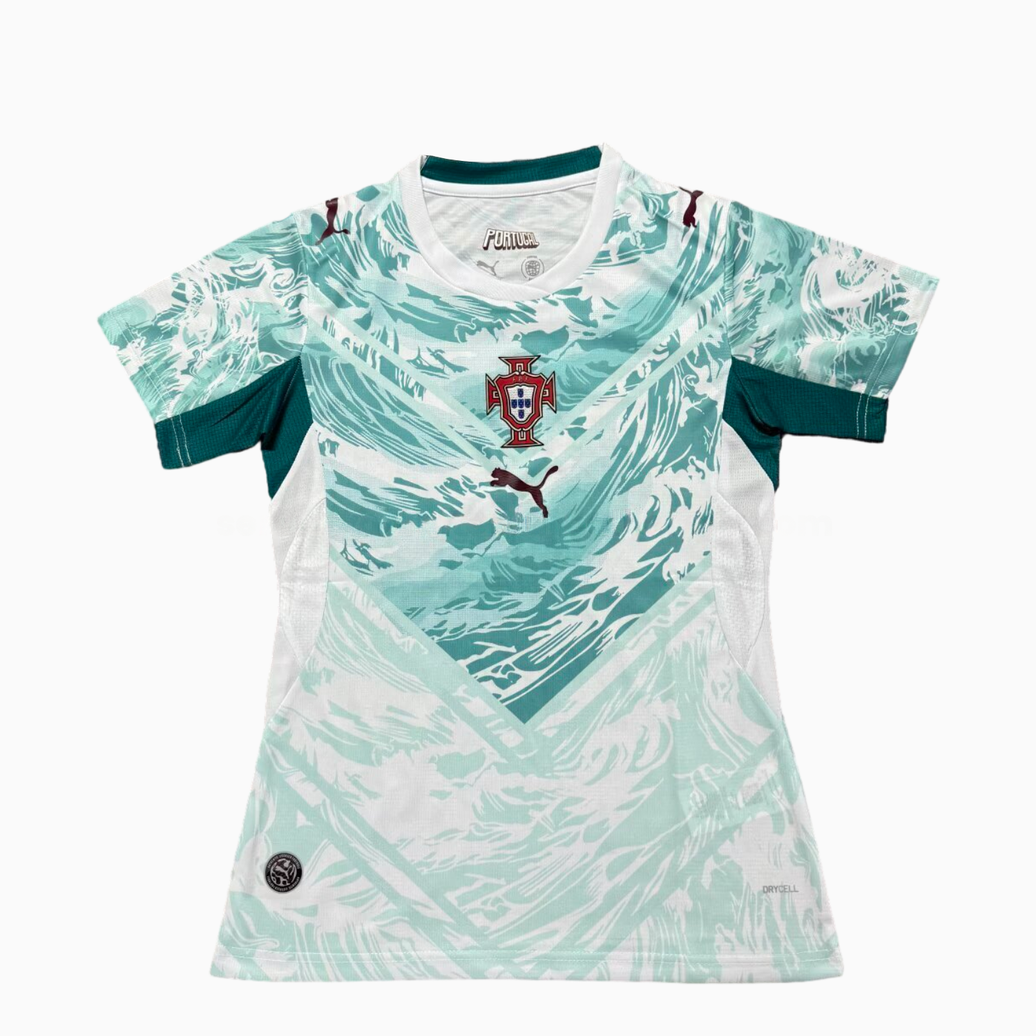 Women's Portugal 2026 Away White And Cyan Jersey - Unitedfutballjersey