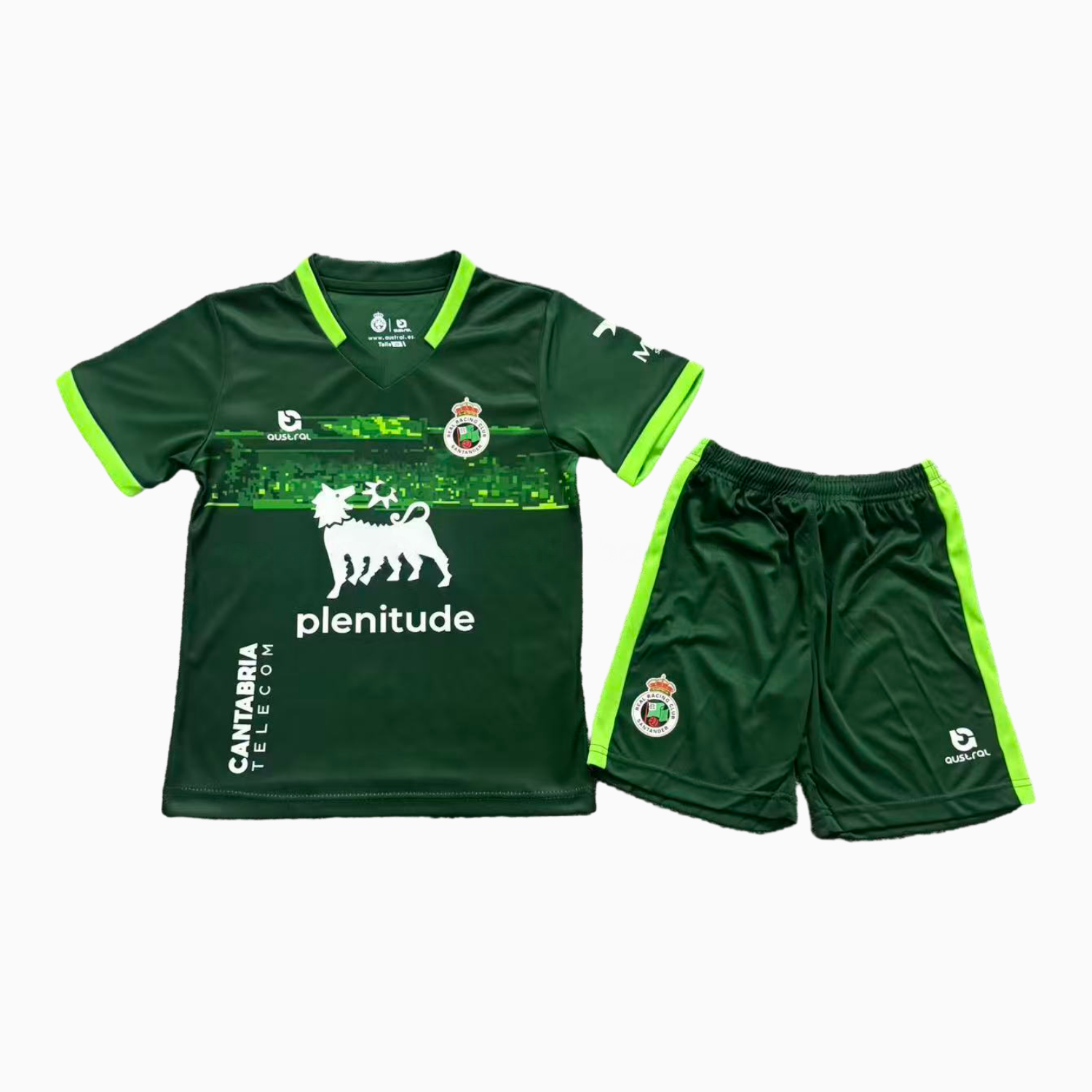 Racing de Santander 25-26 Away Green Kids Kit - Unitedfutballjersey