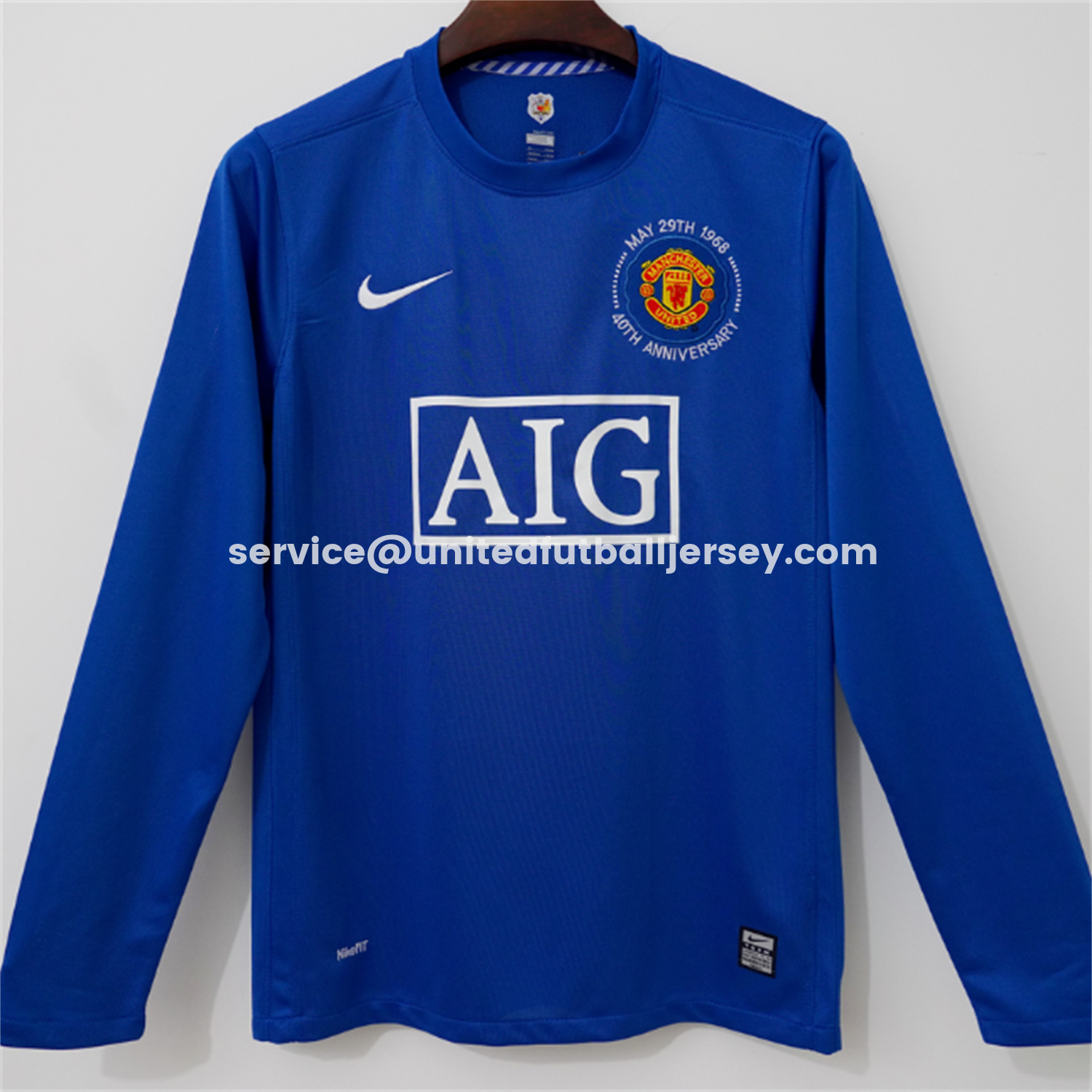 Retro Manchester United 08-09 Third 40th Anniversary Long Sleeve Jersey - Unitedfutballjersey