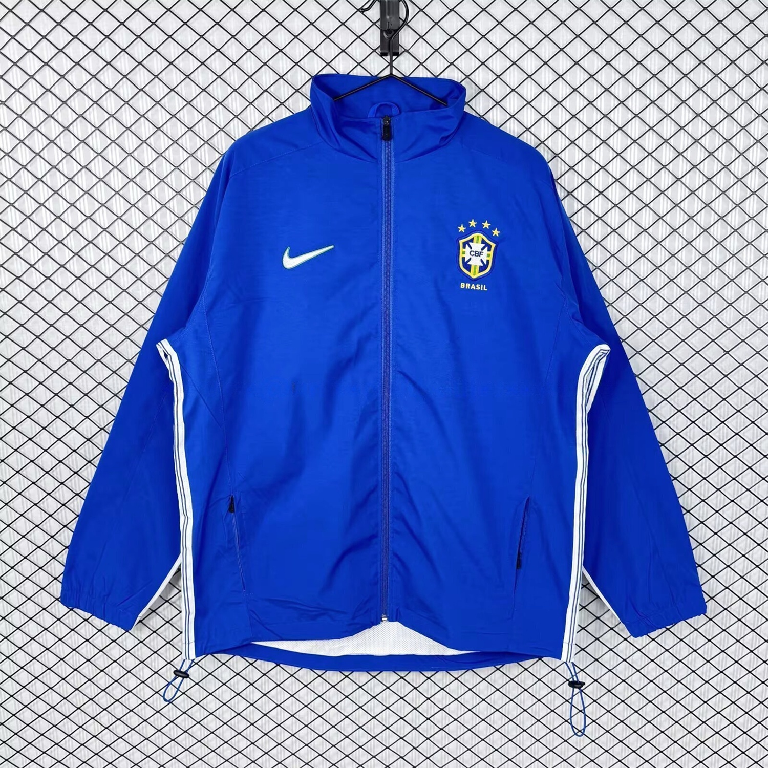 Retro Brazil 1998 Blue Windbreaker - Unitedfutballjersey