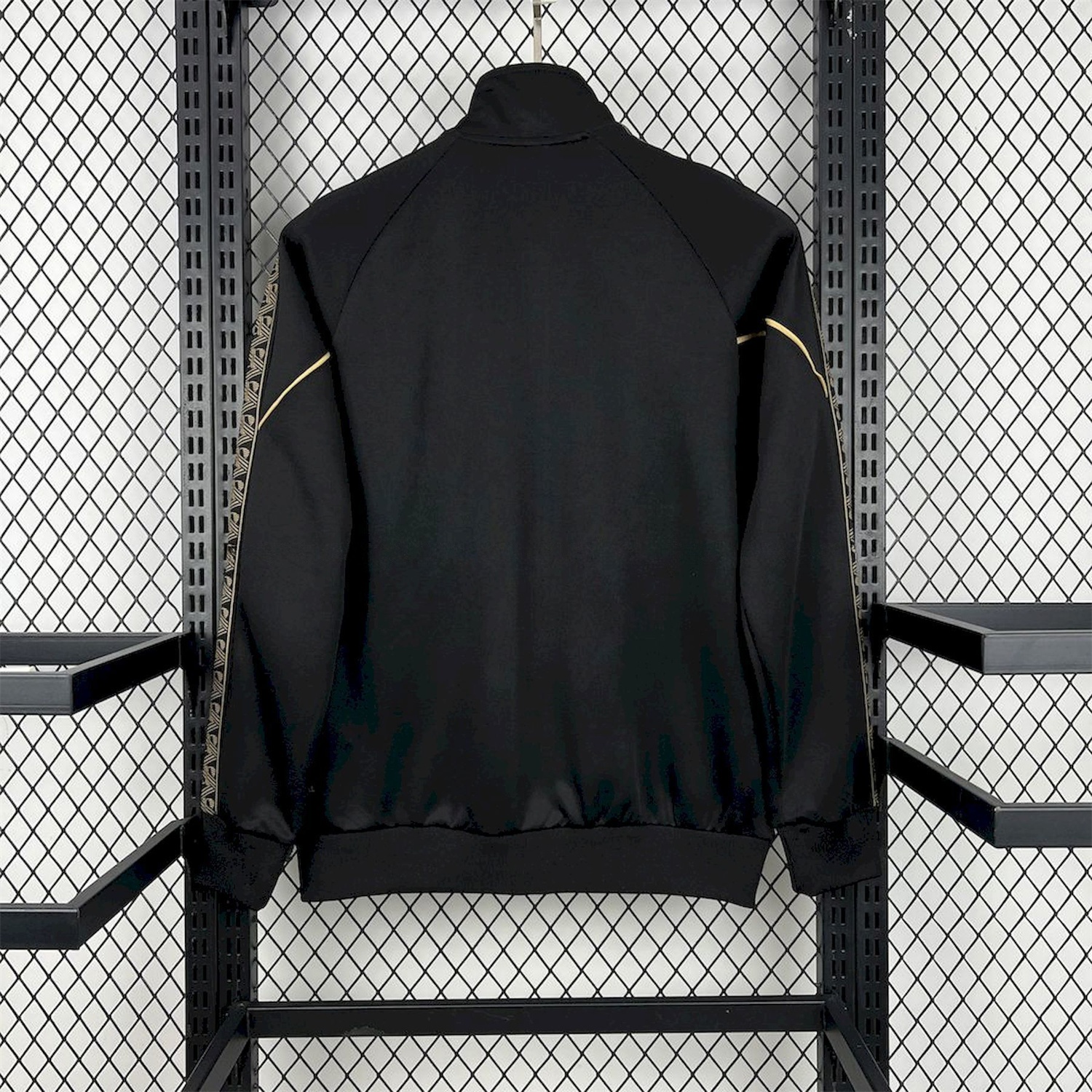 Portugal 25-26 Eusebio Special Windbreaker Training Set - Black White Top and Pants - Unitedfutballjersey