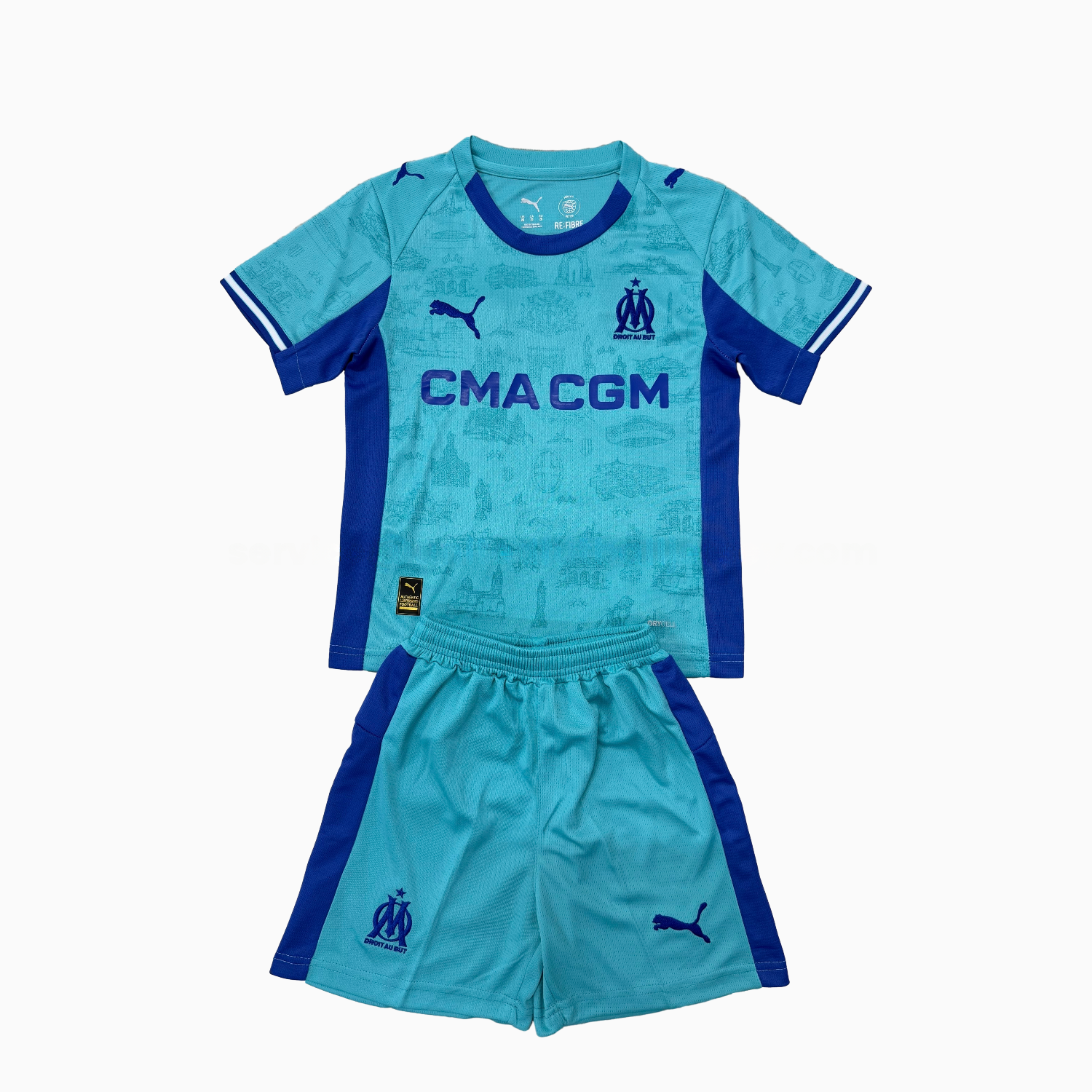 Marseille 25-26 Blue Goalkeeper Kids Kit - Unitedfutballjersey