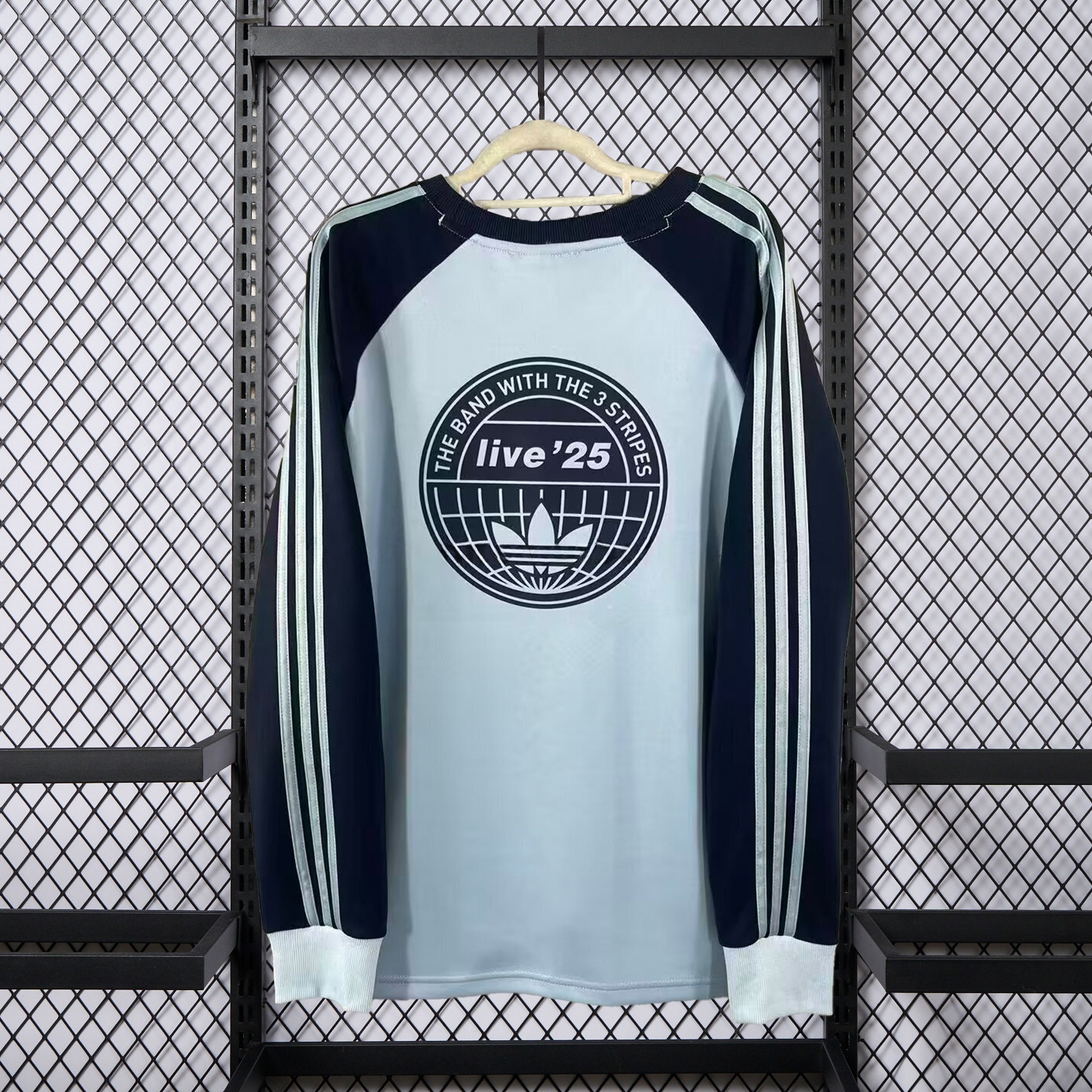 Adidas 25-26 Oasis Originals Tour Light Blue Long Sleeves Jersey - Fans Version - Unitedfutballjersey