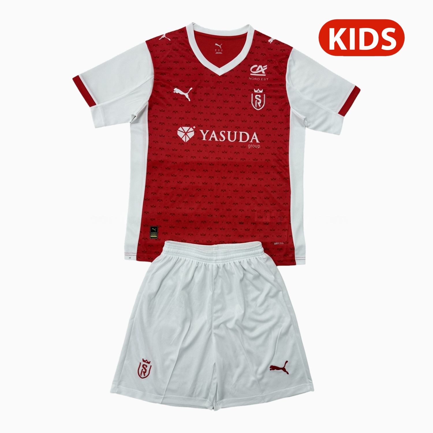 Stade Reims 25-26 Home Kids Kit - Unitedfutballjersey