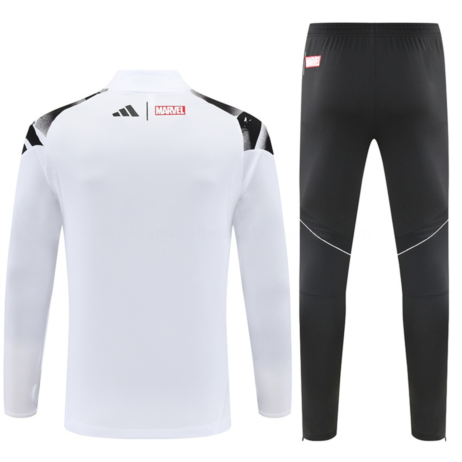 Real Madrid 25-26 Long Sleeve Training Set - White Top & Black Pants - Unitedfutballjersey
