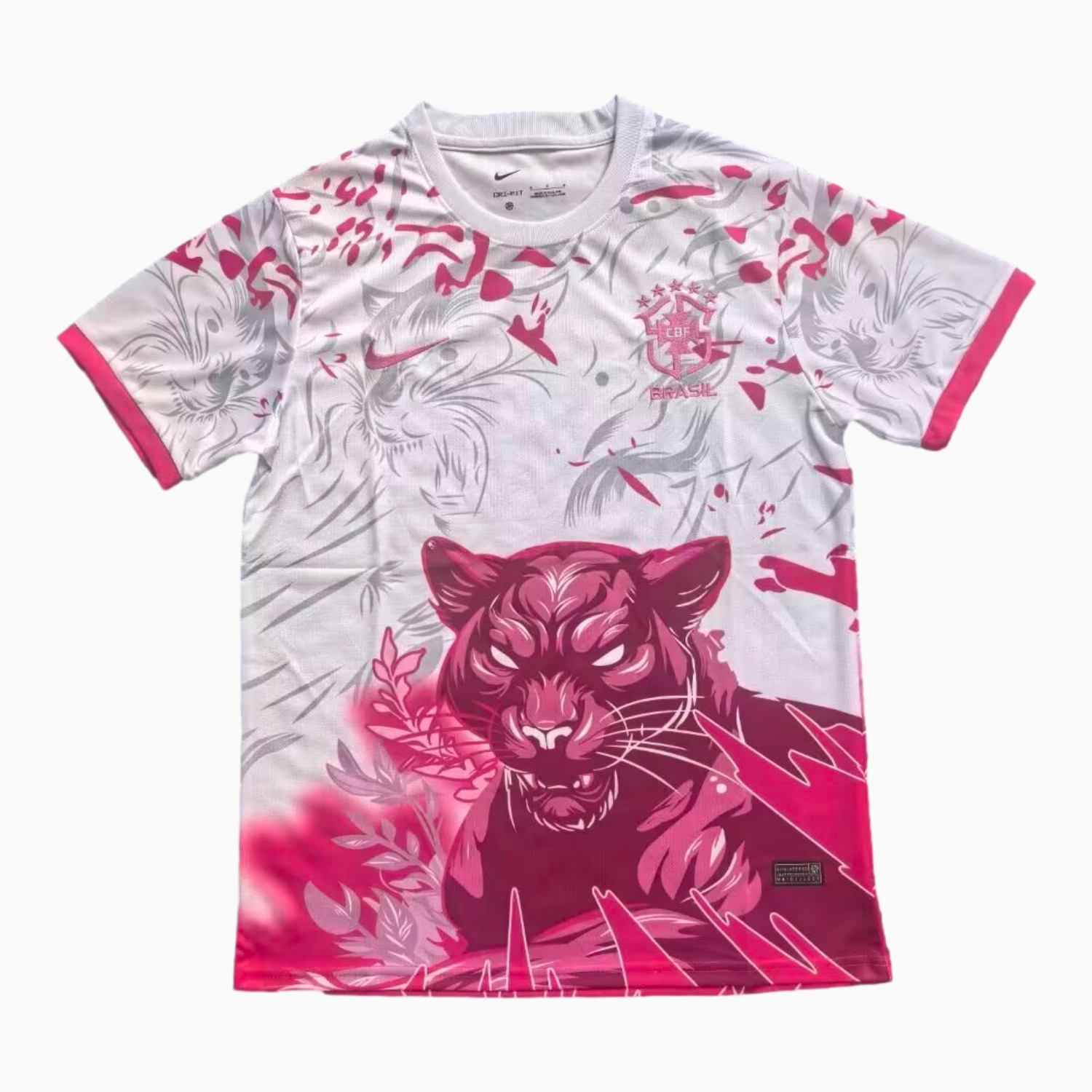 Brazil 25-26 Leopard Red And White Jersey - Fans Version - Unitedfutballjersey