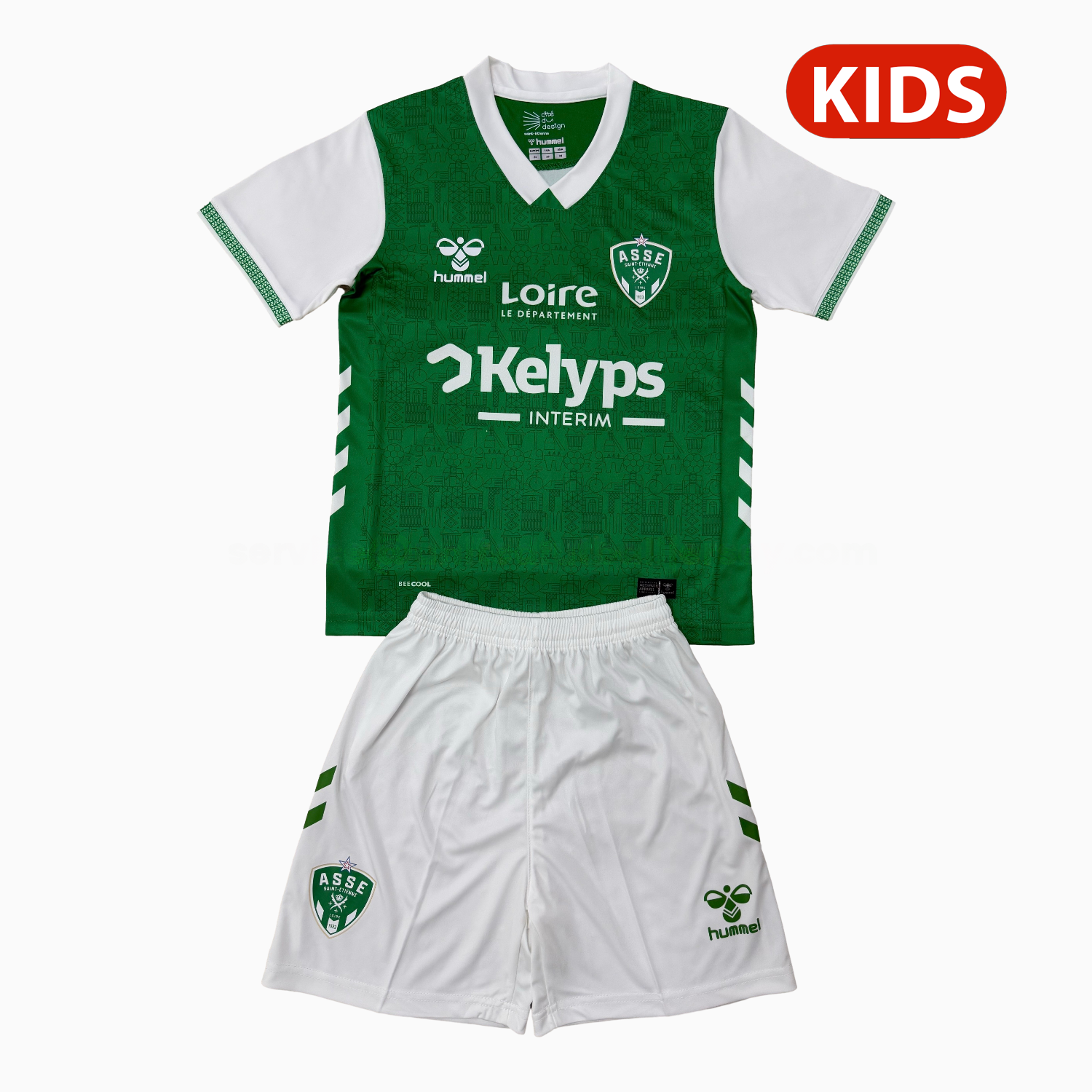 AS Saint-Etienne 25-26 Home Kids Kit - Unitedfutballjersey