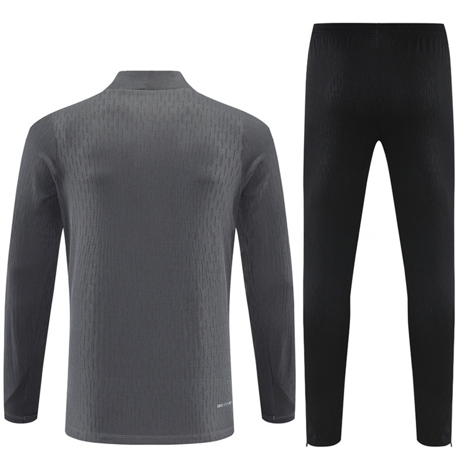 Barcelona 25-26 Long Sleeve Training Set - Grey Top & Black Pants - Unitedfutballjersey