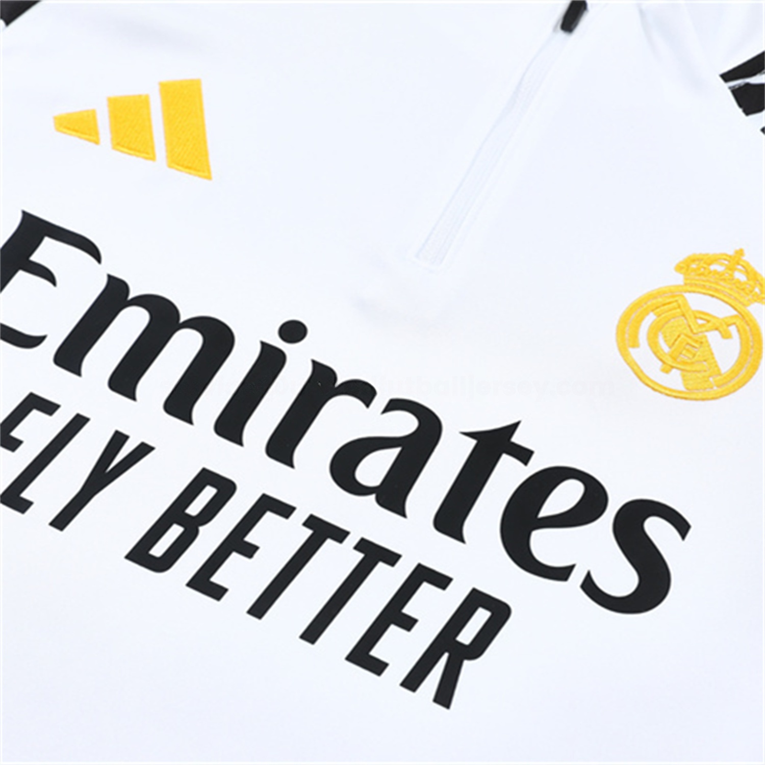 Real Madrid 25-26 Kids Long Sleeve Training Set - White Top & Black Pants - Unitedfutballjersey
