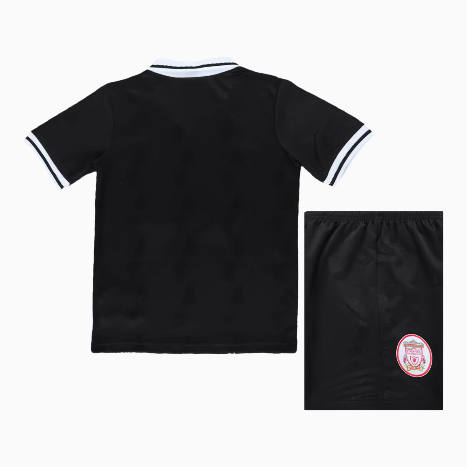 Retro Liver.pool 1996-97 Black Special Kids Kit - Unitedfutballjersey