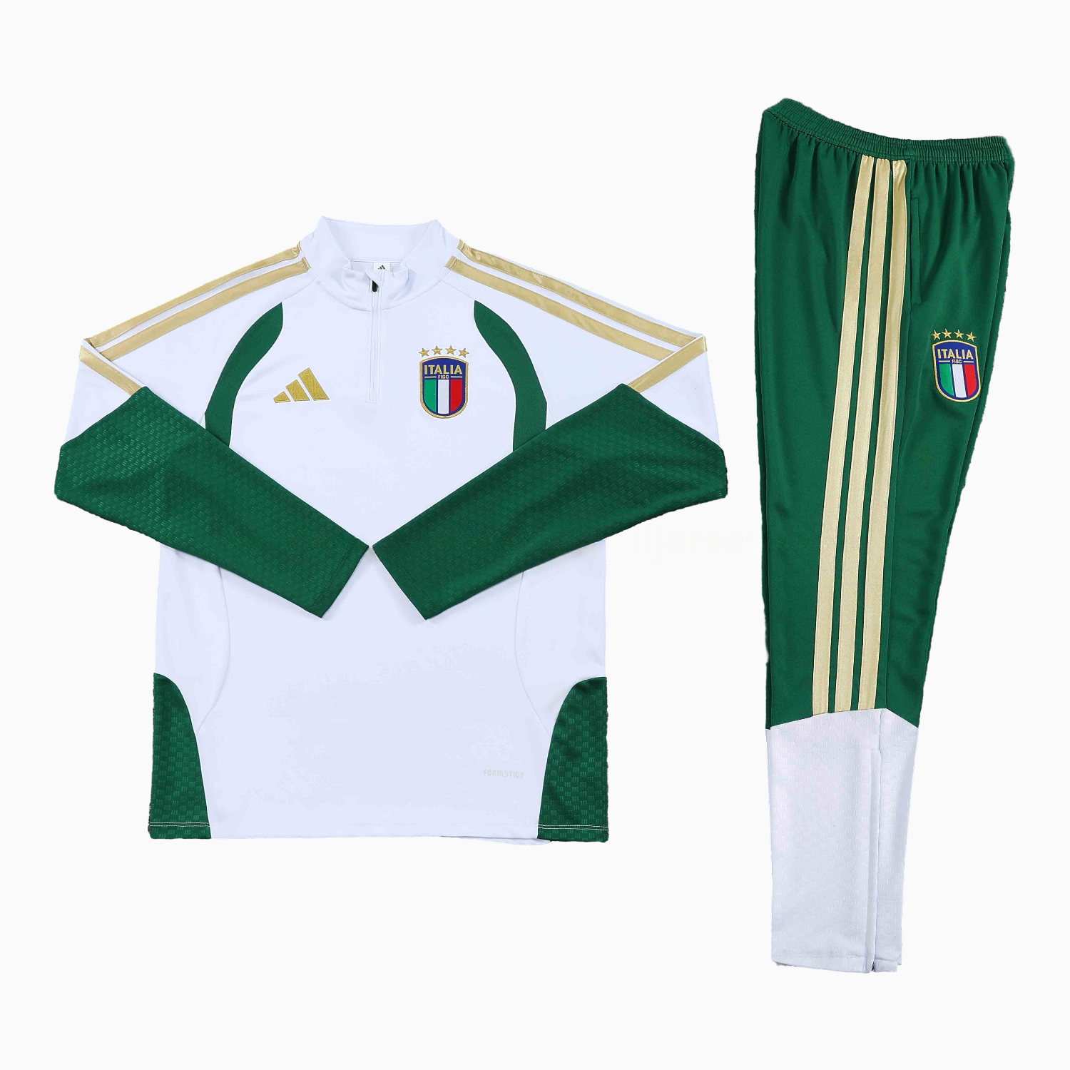 Italy 2026 Kids Long Sleeve Training Set - White Top & Pants - Unitedfutballjersey