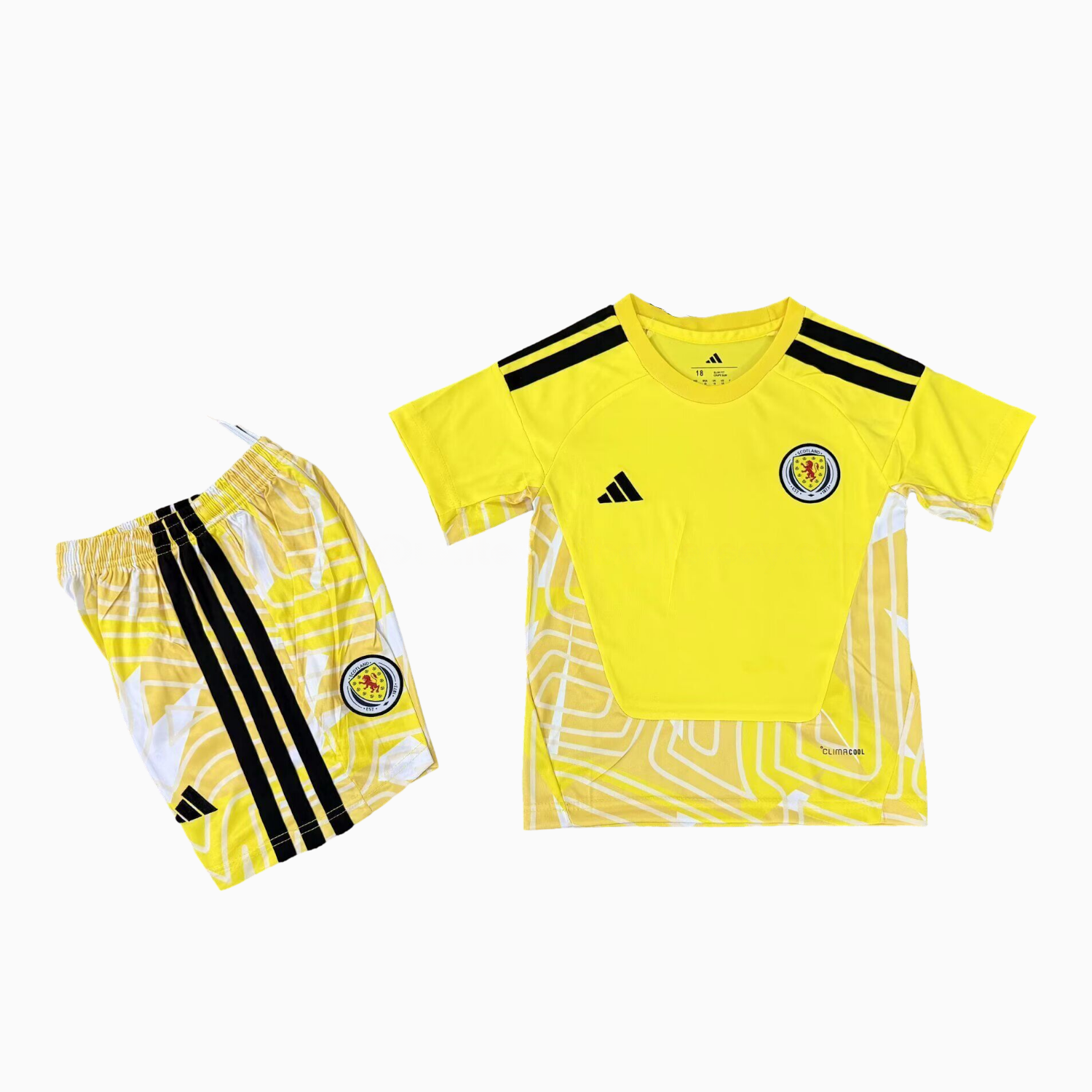 S-c-o.t l.a-n.d 2026 Goalkeeper Yellow Kids Kit - Unitedfutballjersey