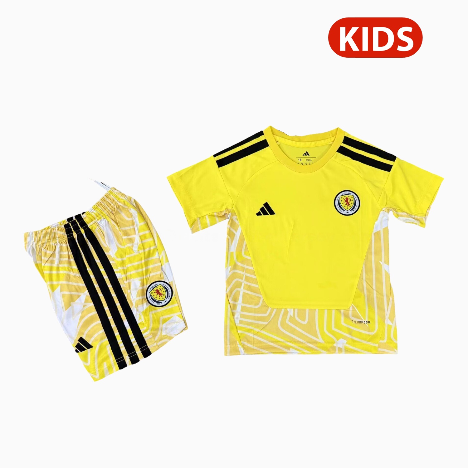 S-c-o.t l.a-n.d 2026 Goalkeeper Yellow Kids Kit - Unitedfutballjersey