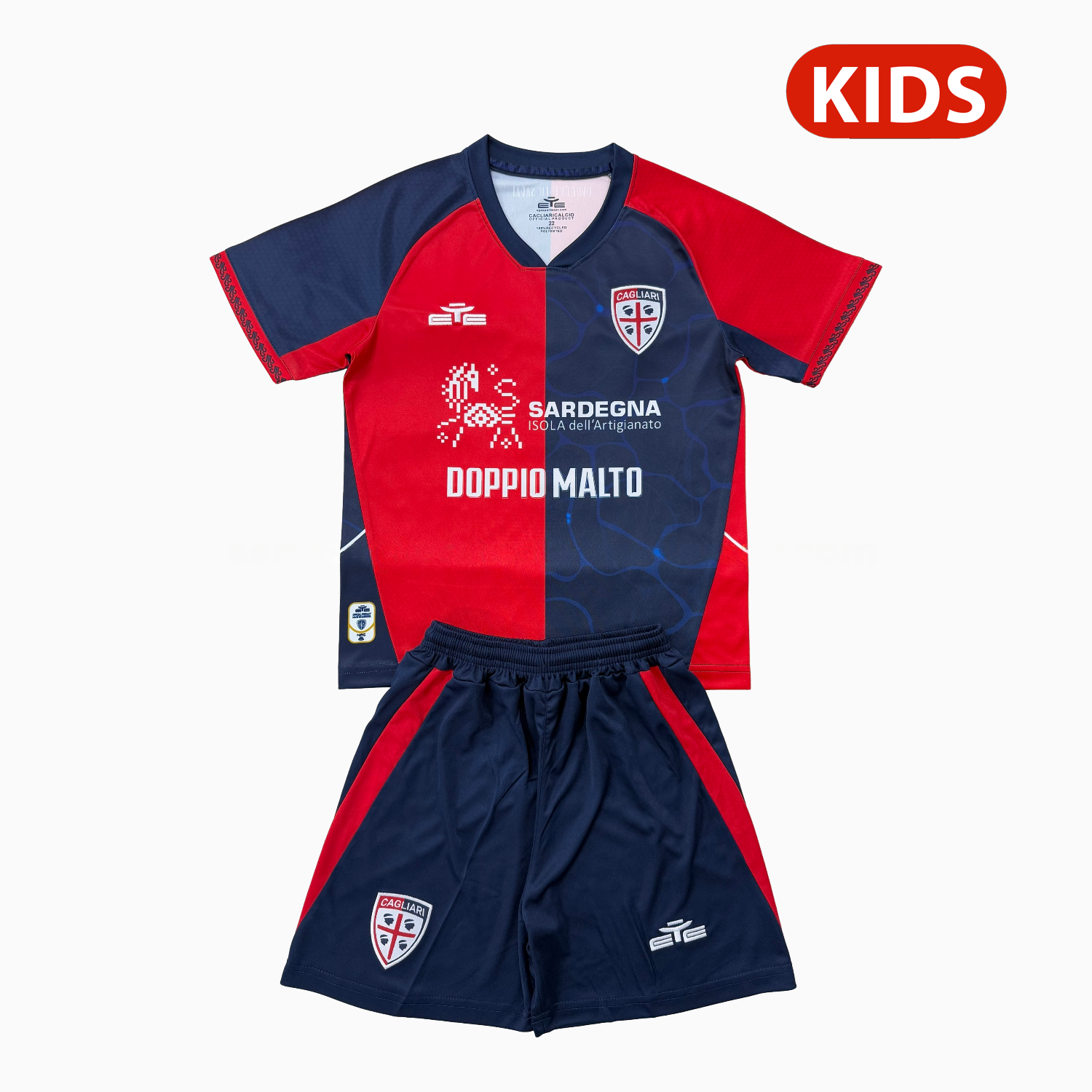 Cagliari Calcio 25-26 Home Kids Kit - Unitedfutballjersey