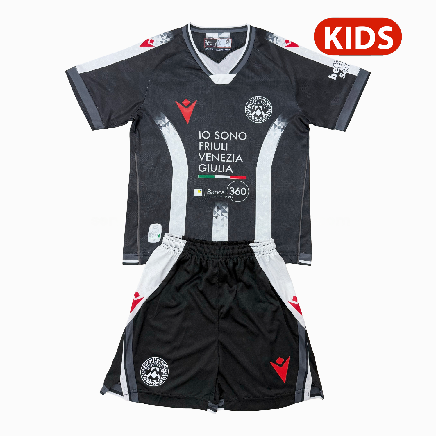 Udinese 25-26 Home Kids Kit - Unitedfutballjersey
