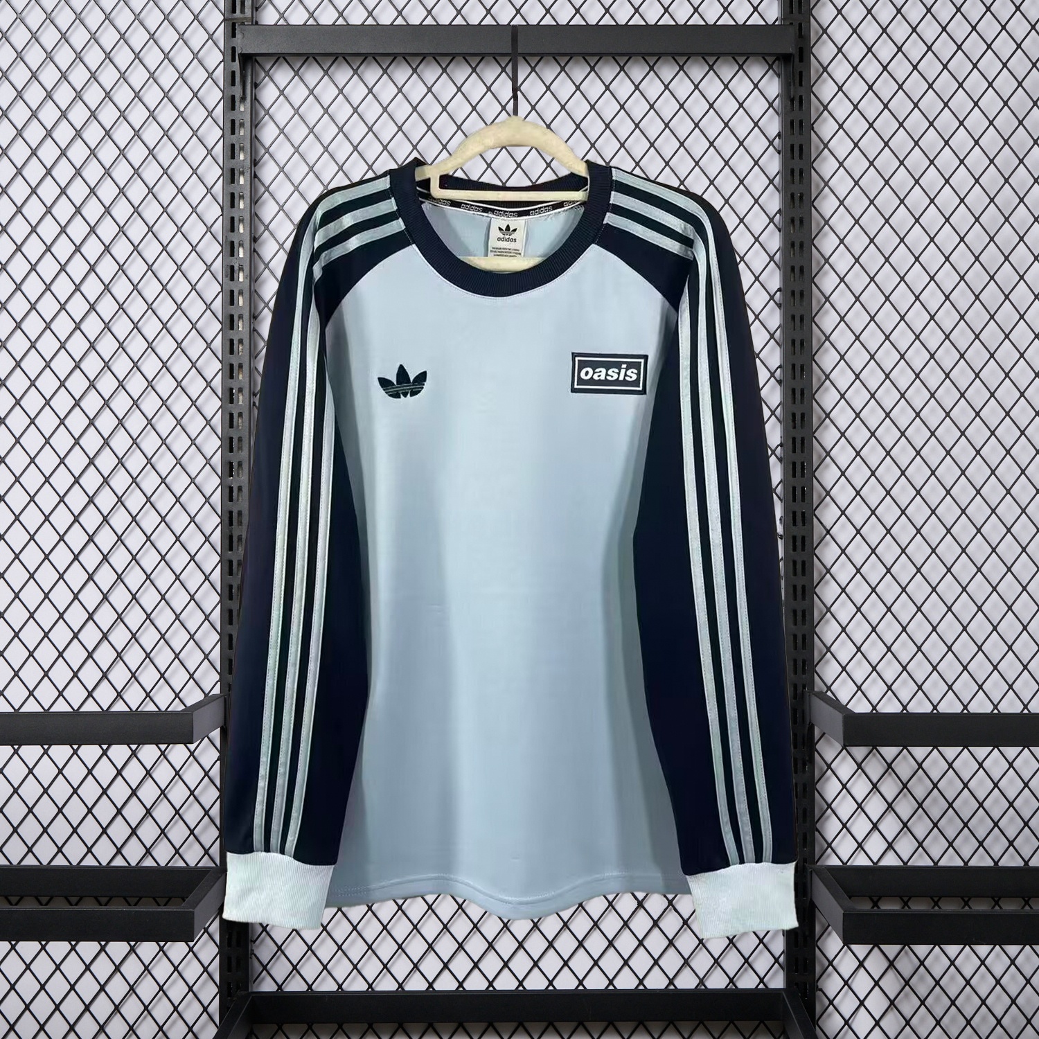 Adidas 25-26 Oasis Originals Tour Light Blue Long Sleeves Jersey - Fans Version - Unitedfutballjersey